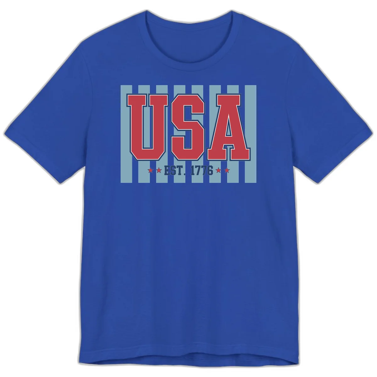 USA 1776 Founding Year Premium T-Shirt in True Royal