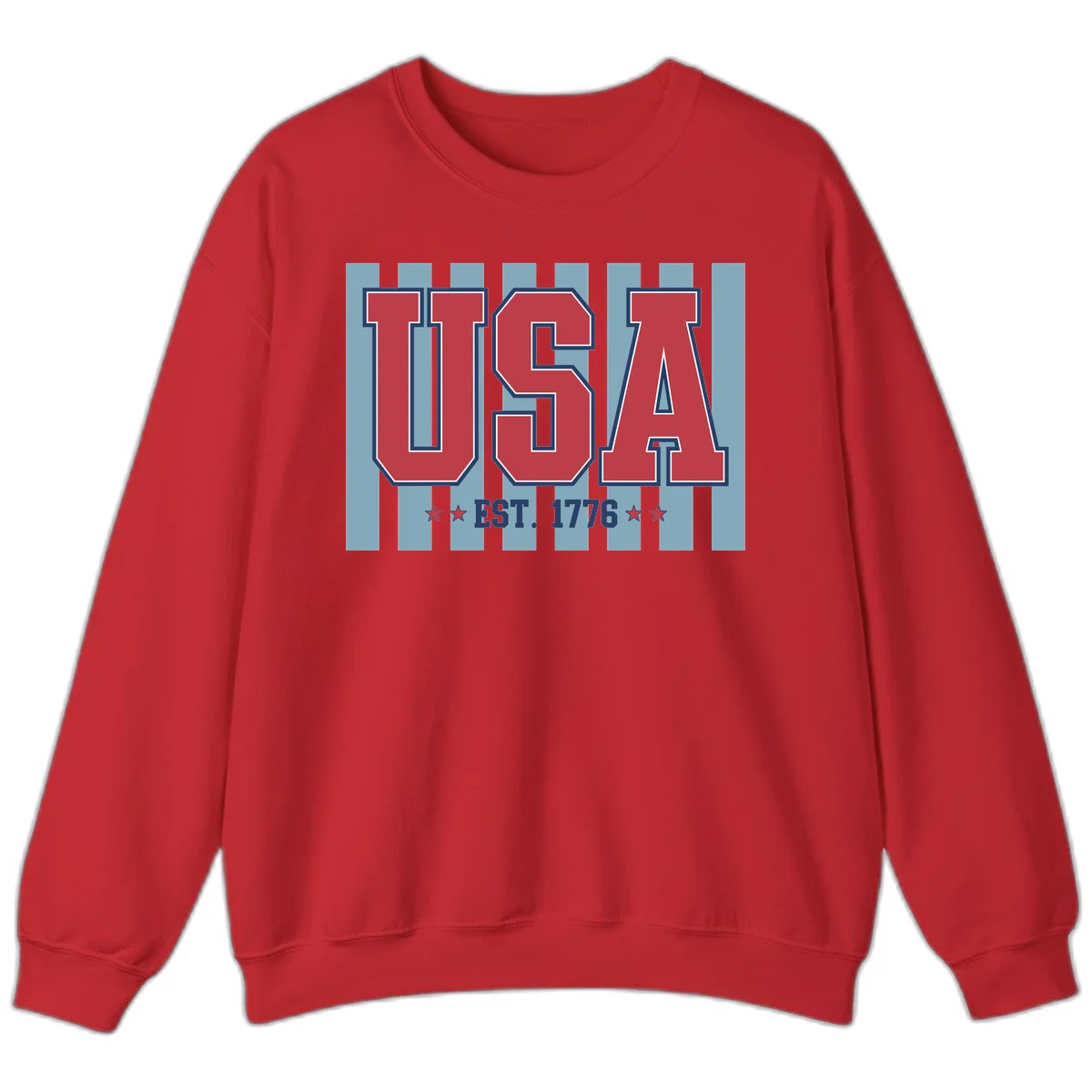 USA 1776 Founding Year Sweatshirt in Red