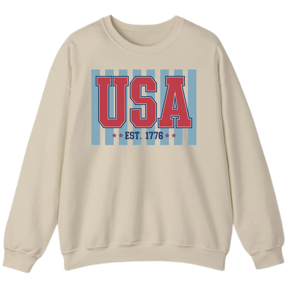 USA 1776 Founding Year Sweatshirt in Sand