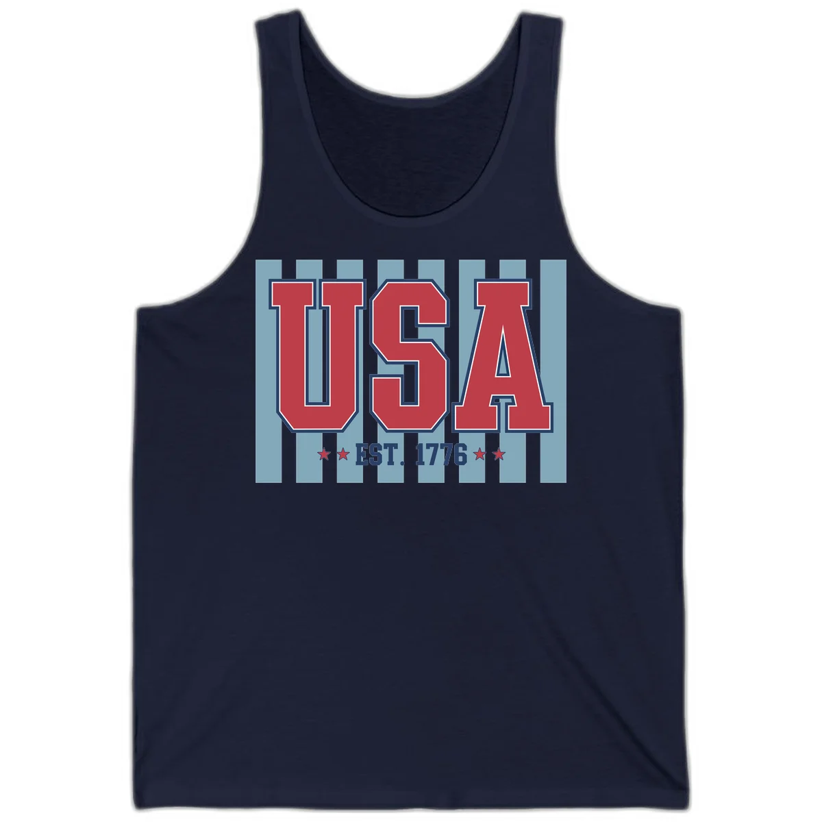 USA 1776 Founding Year Tank in Navy