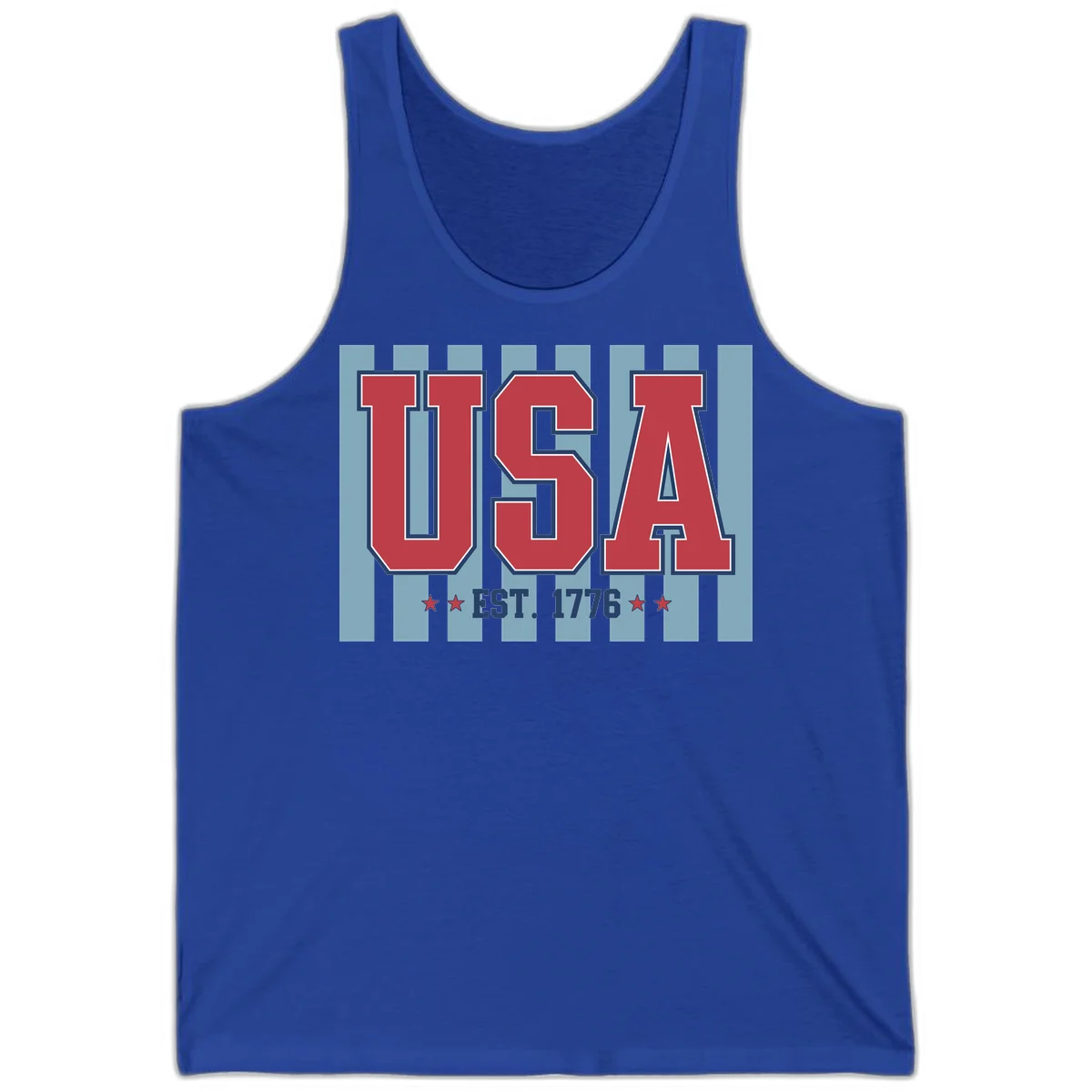 USA 1776 Founding Year Tank in True Royal