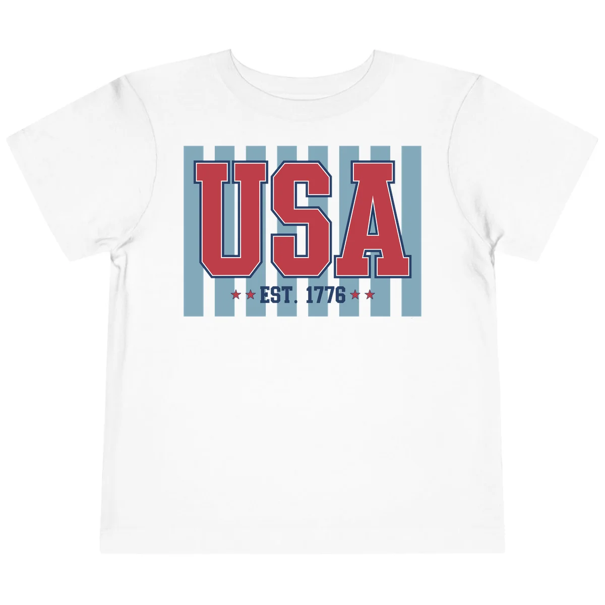 USA 1776 Founding Year Toddler T-Shirt in White
