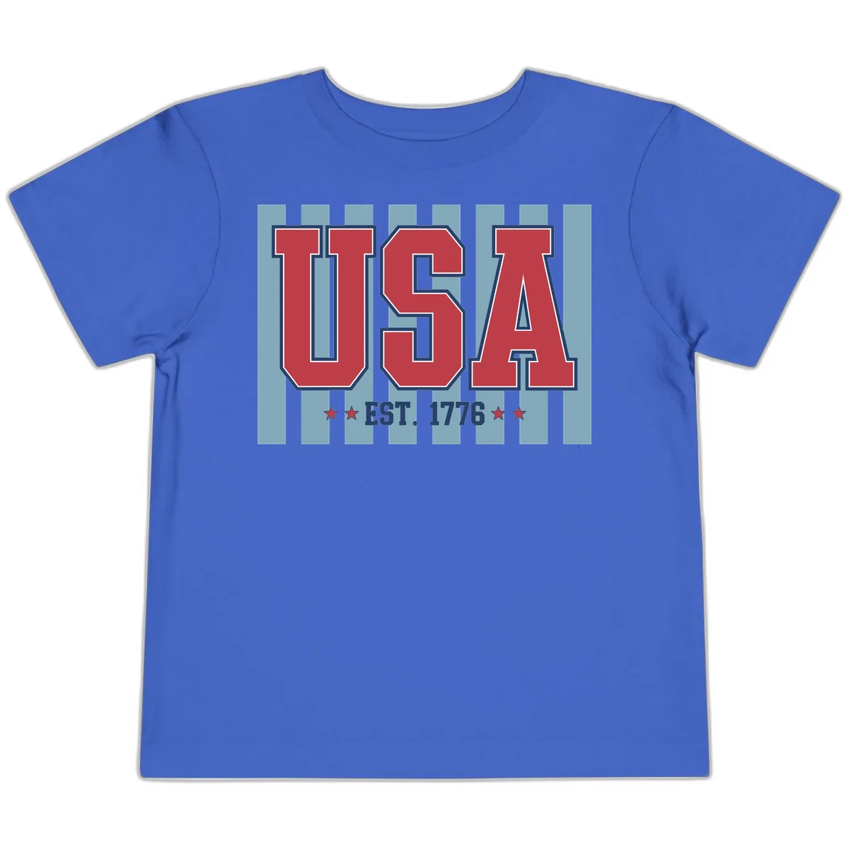 USA 1776 Founding Year Toddler T-Shirt in True Royal