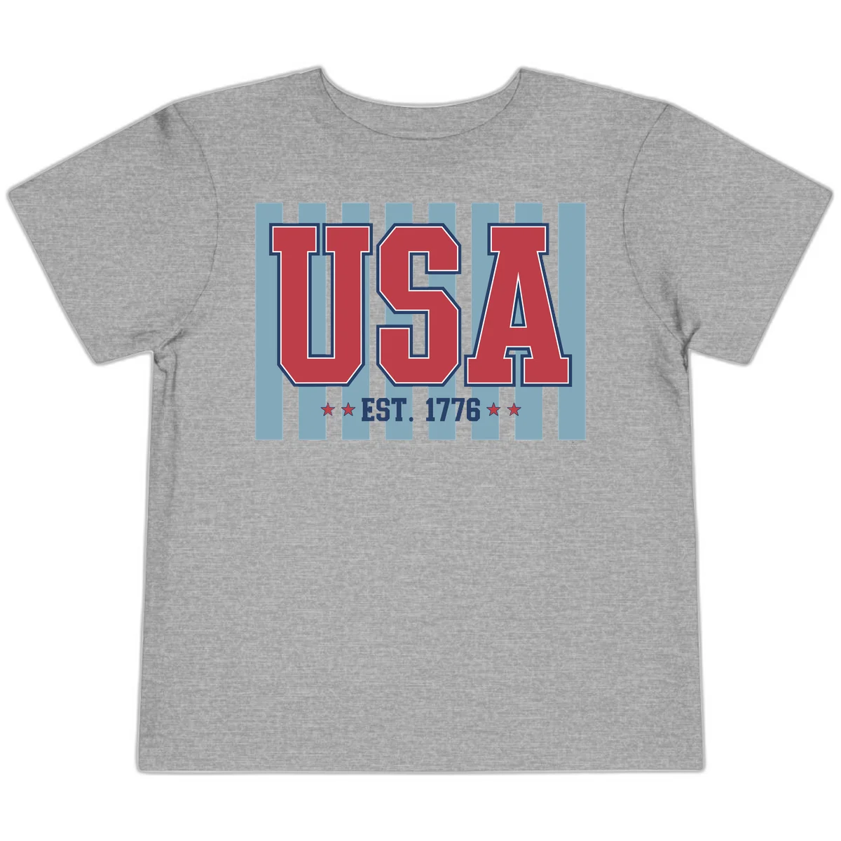 USA 1776 Founding Year Toddler T-Shirt in Athletic Heather