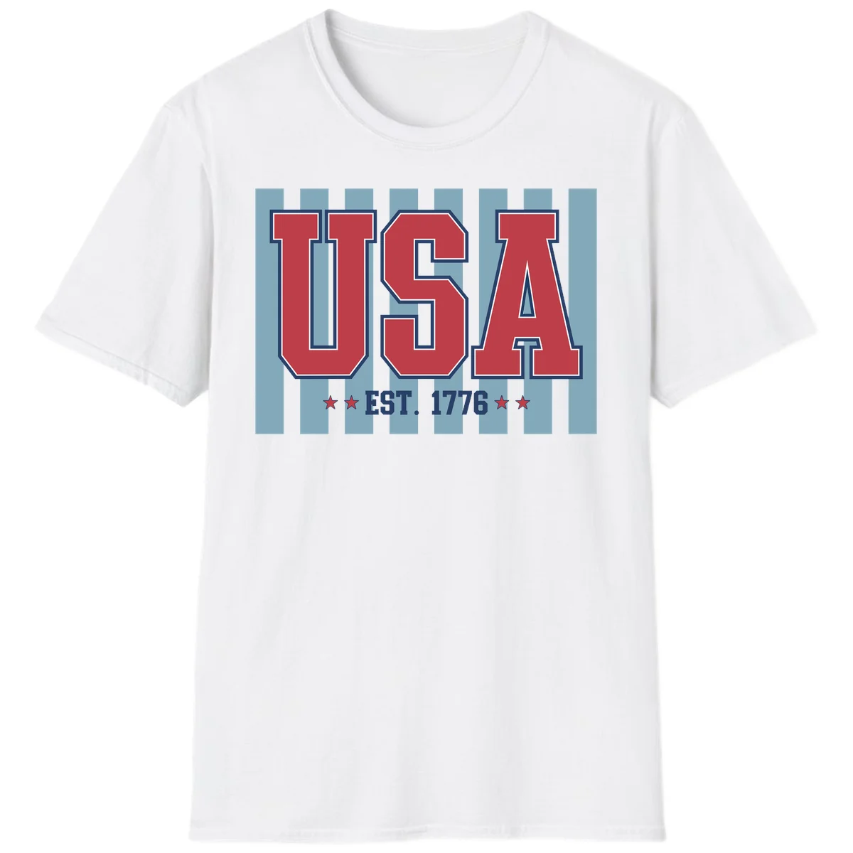 USA 1776 Founding Year T-Shirt in White