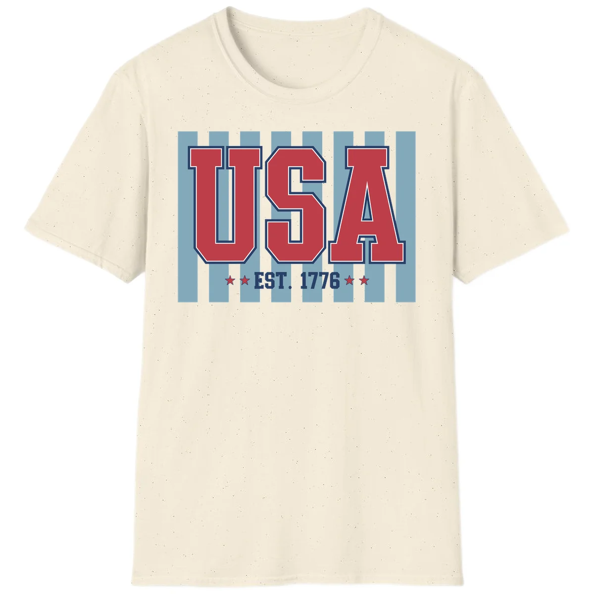 USA 1776 Founding Year T-Shirt in Natural
