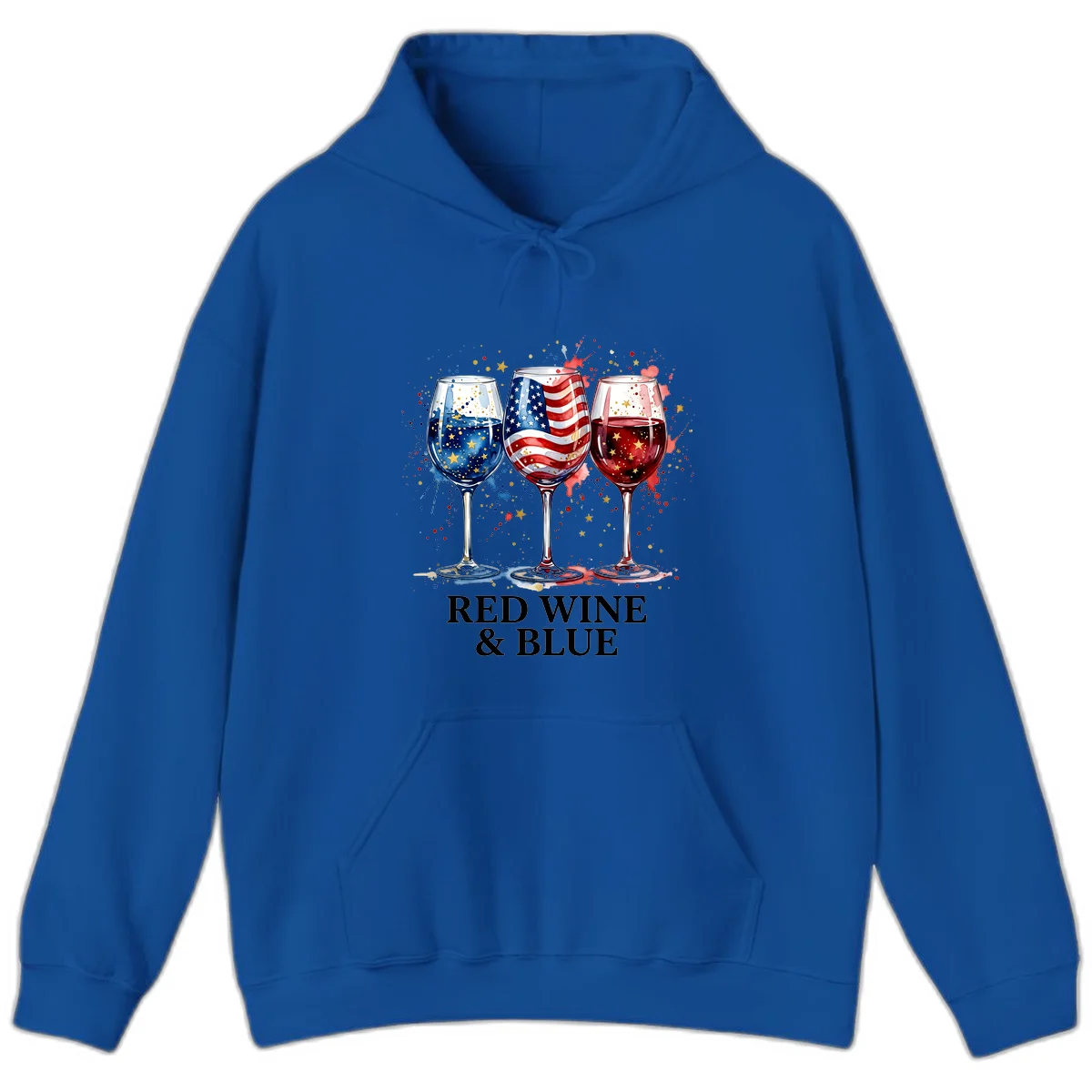Red Wine and Blue Hoodie in Royal
