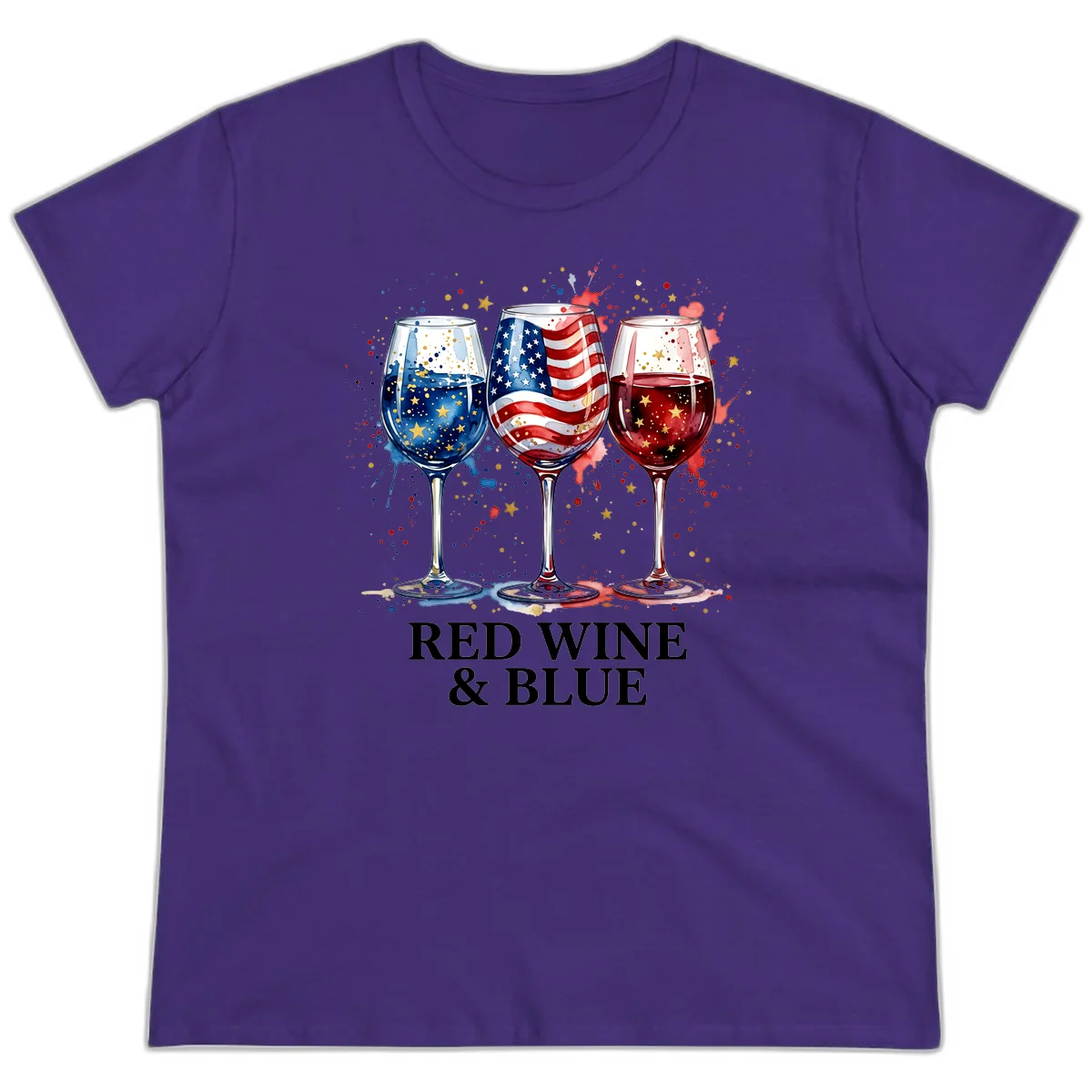 Red Wine and Blue Ladies Tee in Purple
