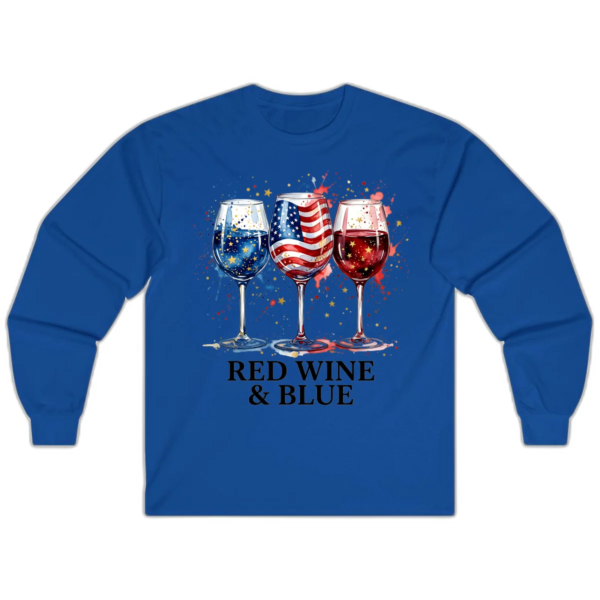 Red Wine and Blue Long Sleeve in Royal