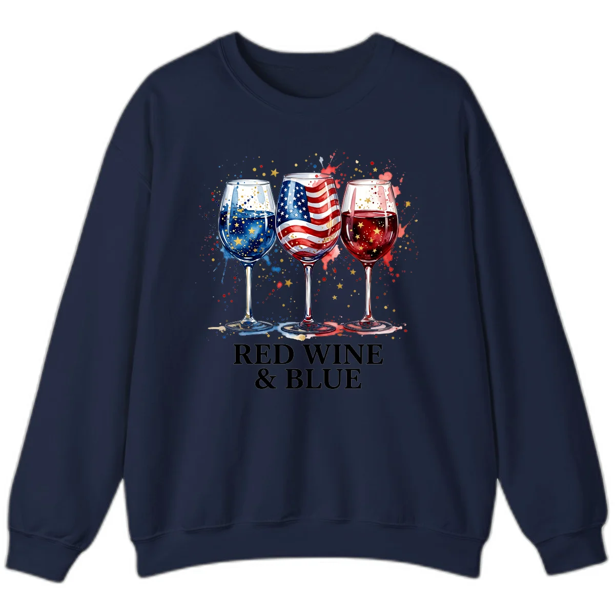 Red Wine and Blue Sweatshirt in Navy