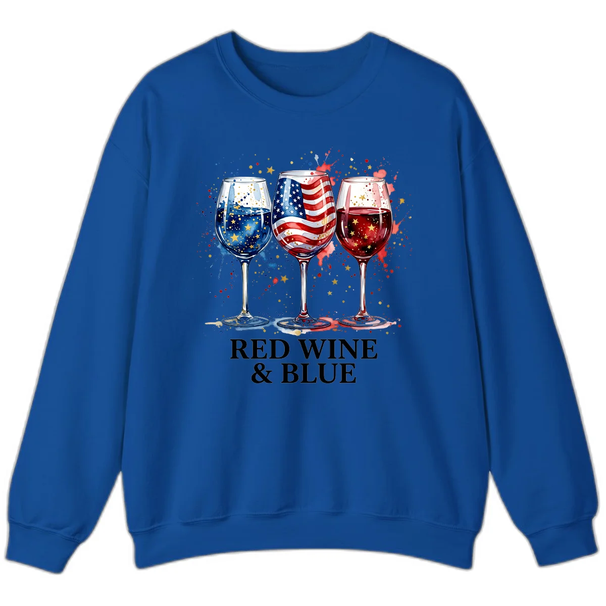 Red Wine and Blue Sweatshirt in Royal