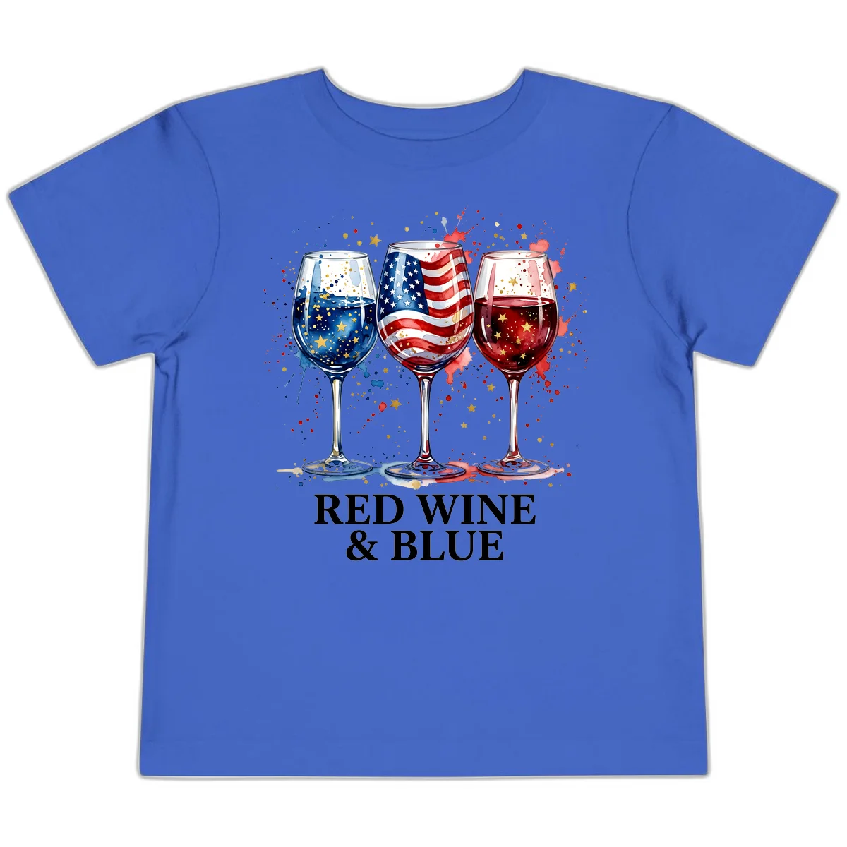 Red Wine and Blue Toddler T-Shirt in True Royal