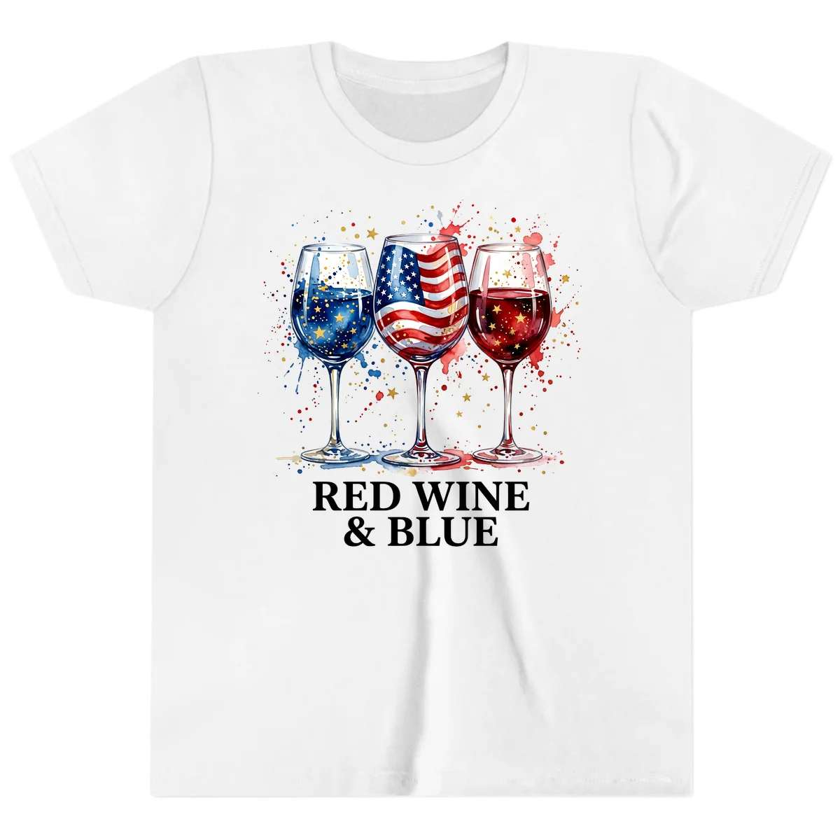 Red Wine and Blue Youth T-Shirt in White