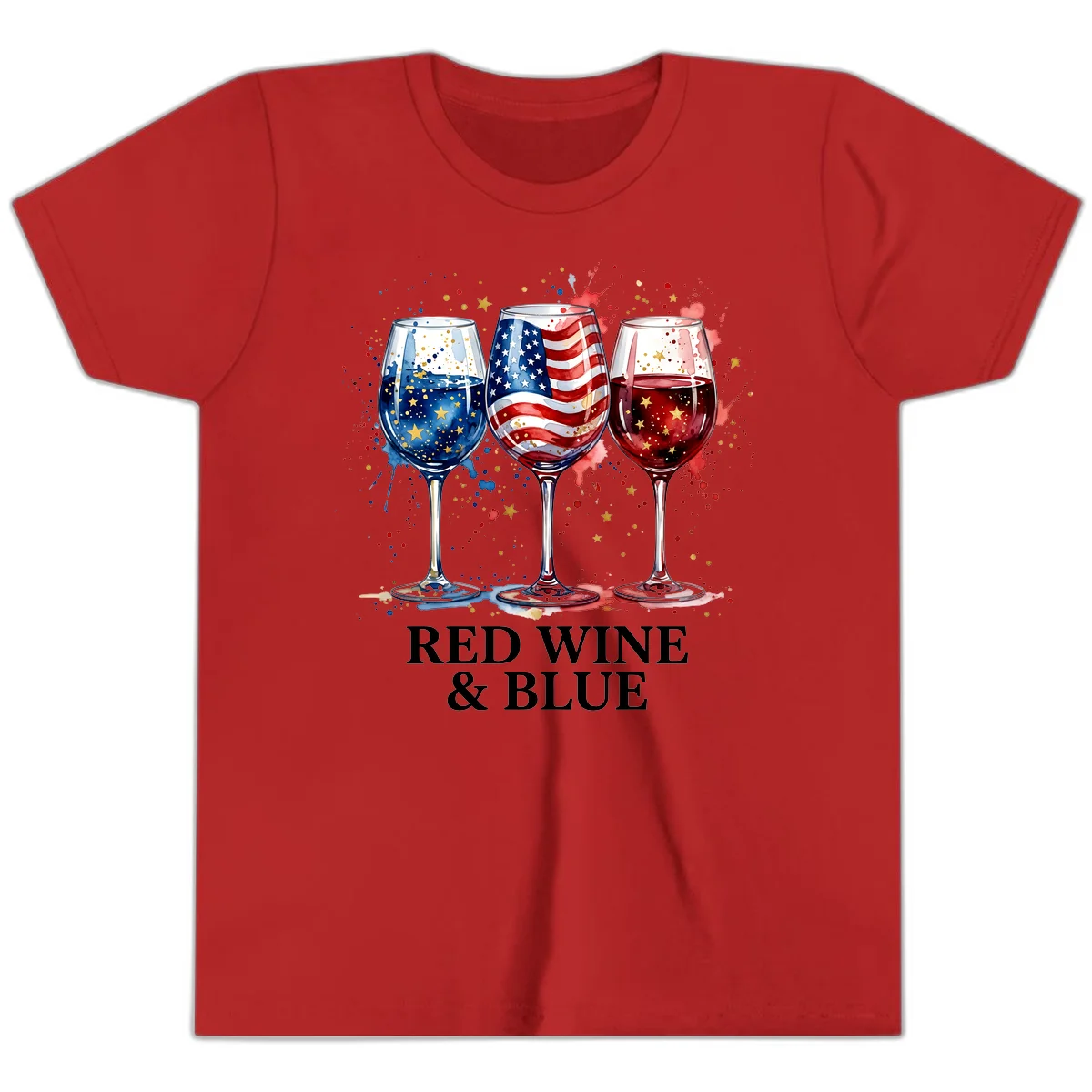 Red Wine and Blue Youth T-Shirt in Red