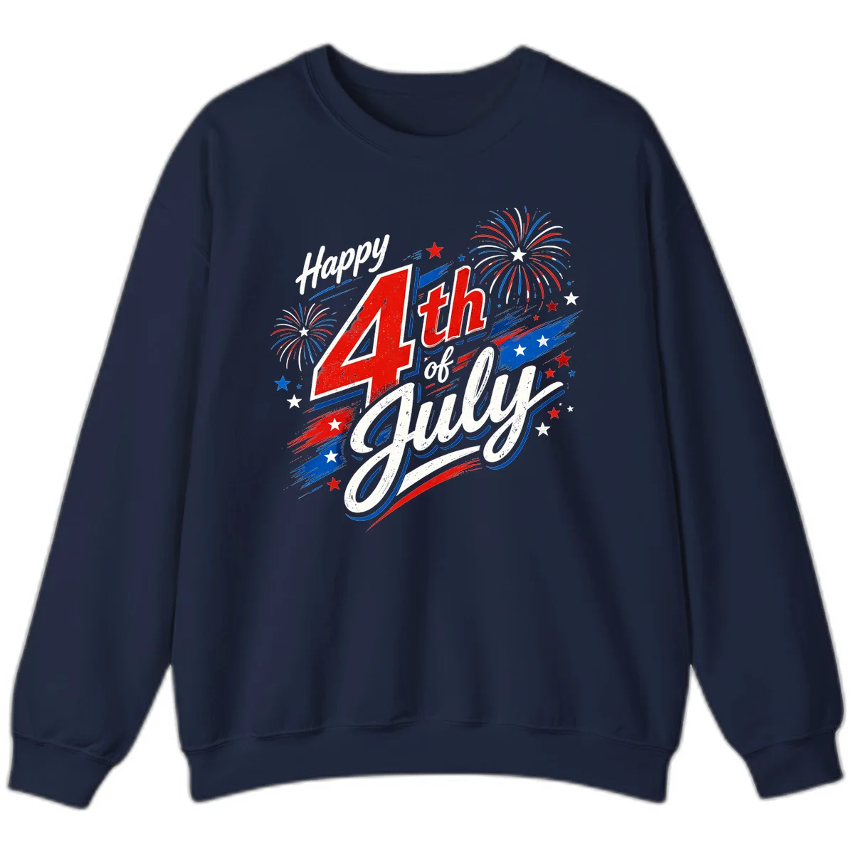 Happy 4th of July Fireworks Sweatshirt in Navy