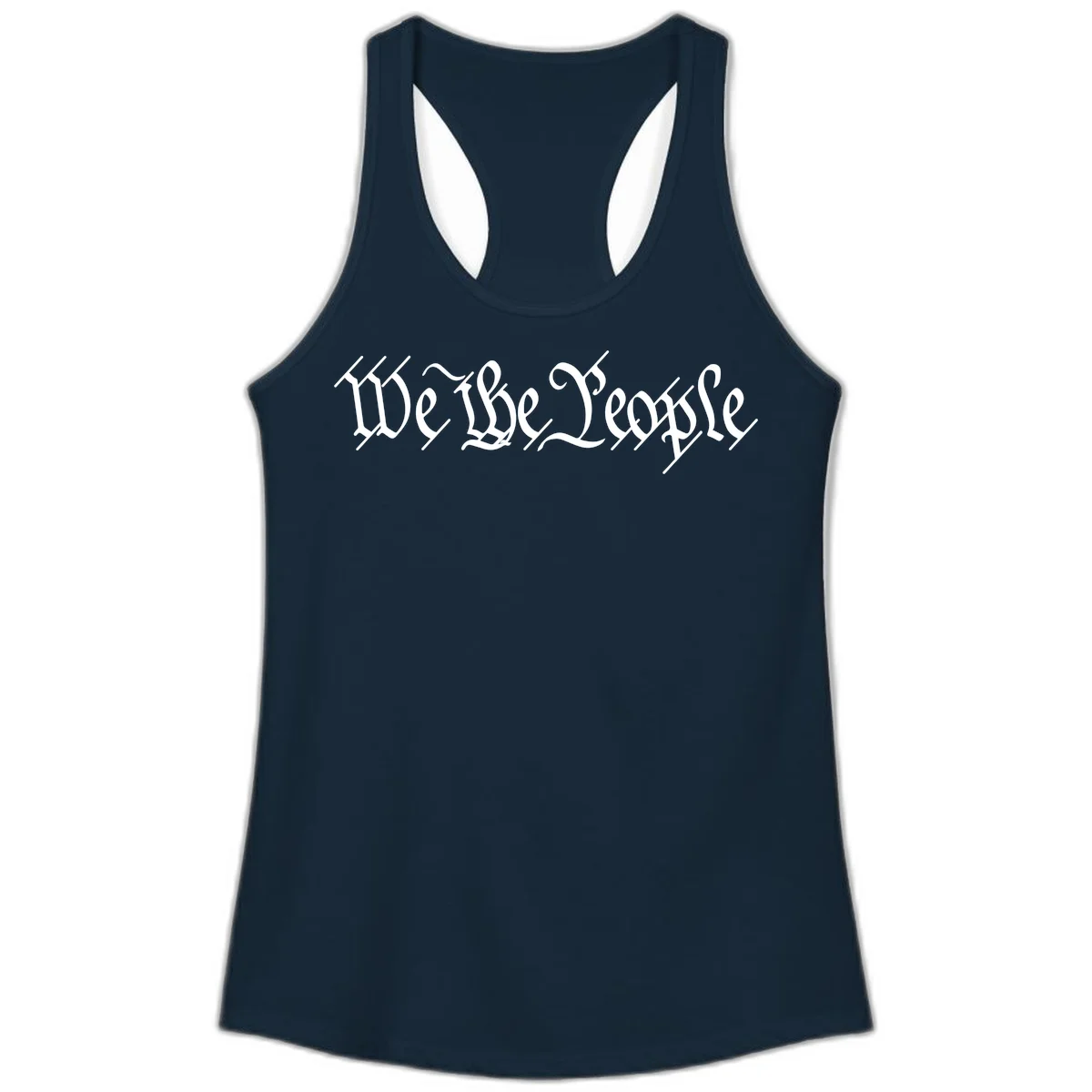 We The People Semiquincentennial Ladies Tank in Solid Midnight Navy