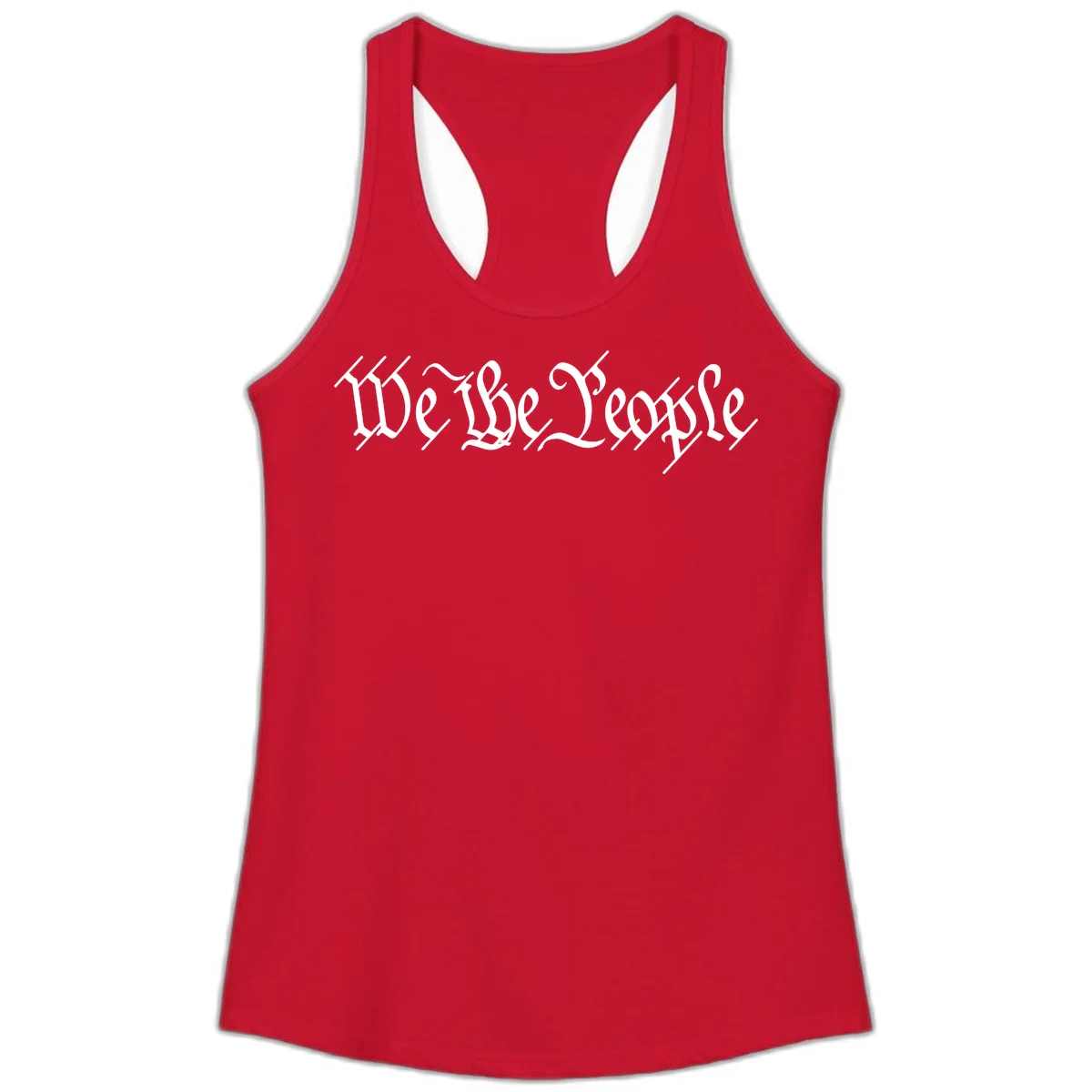We The People Semiquincentennial Ladies Tank in Solid Red