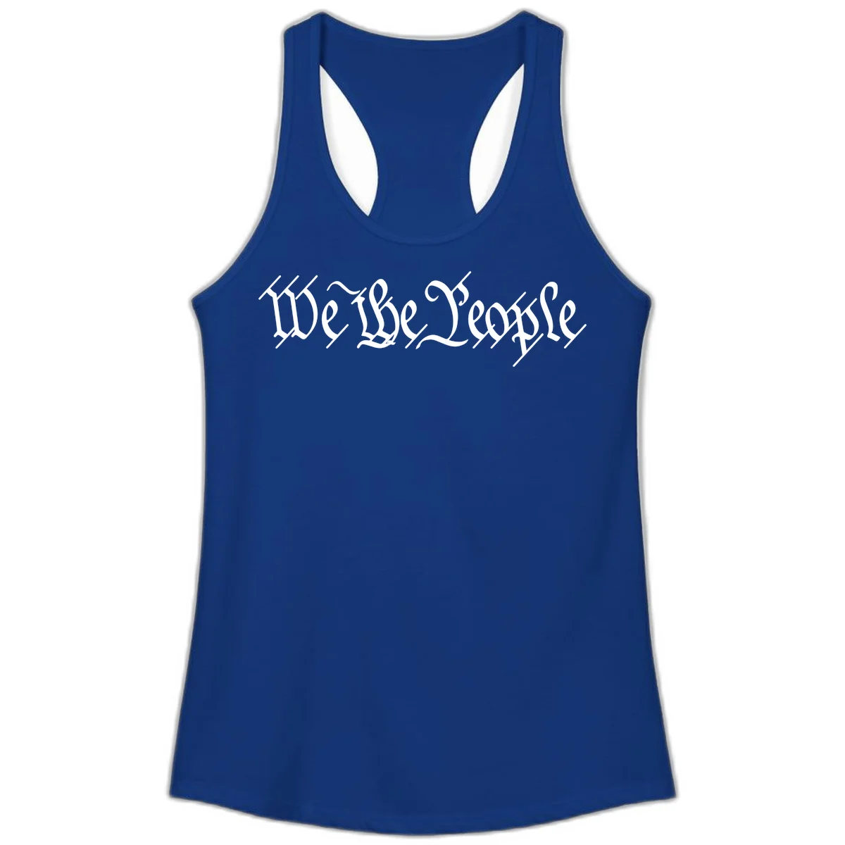 We The People Semiquincentennial Ladies Tank in Solid Royal