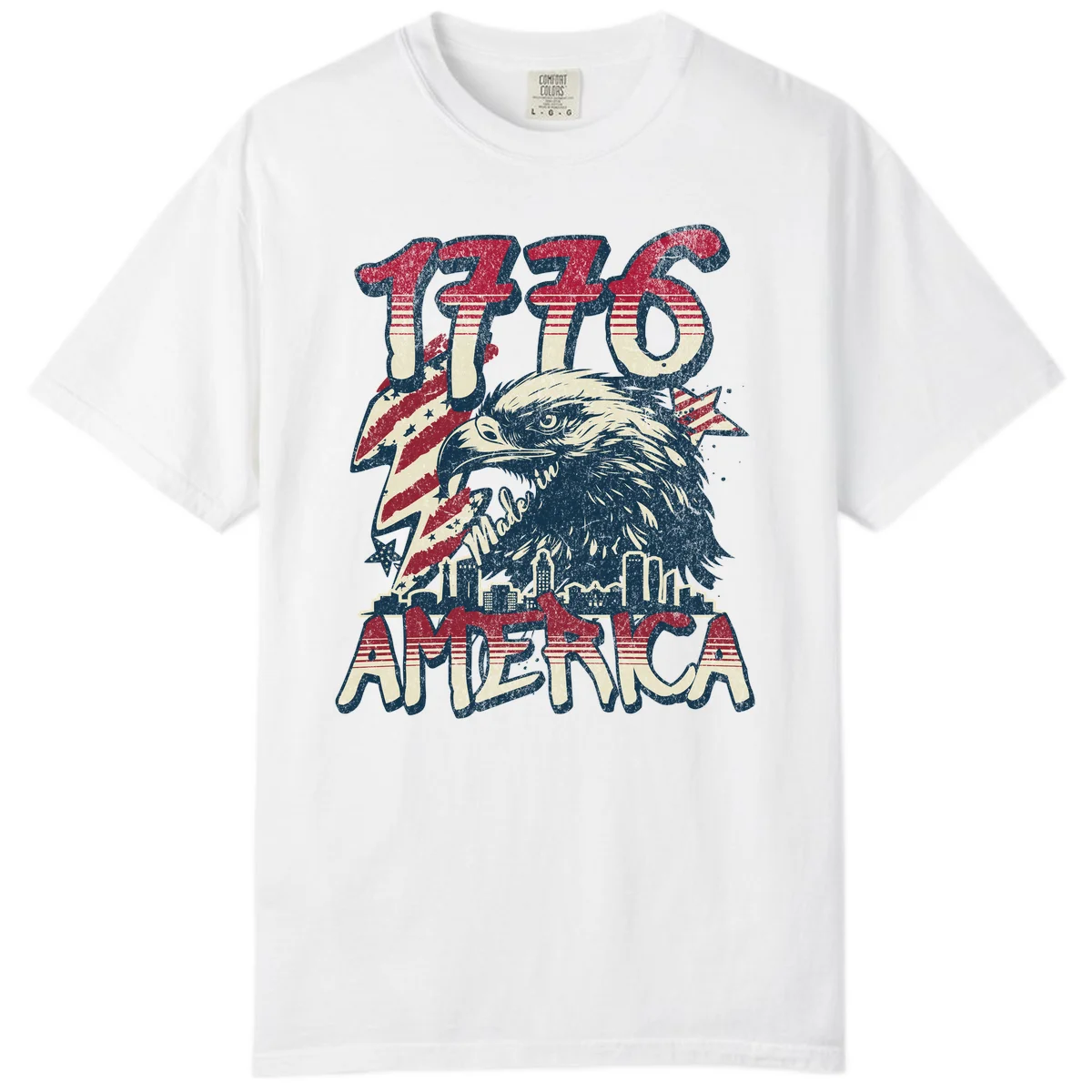 1776 Made in America Comfort Tee in White