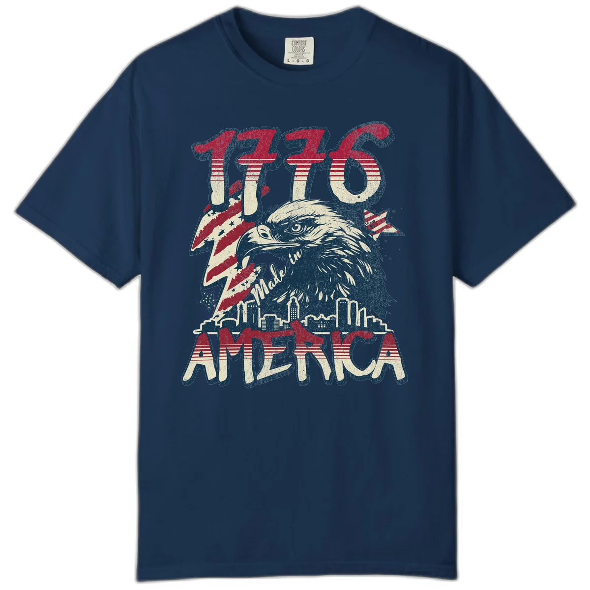 1776 Made in America Comfort Tee in Navy