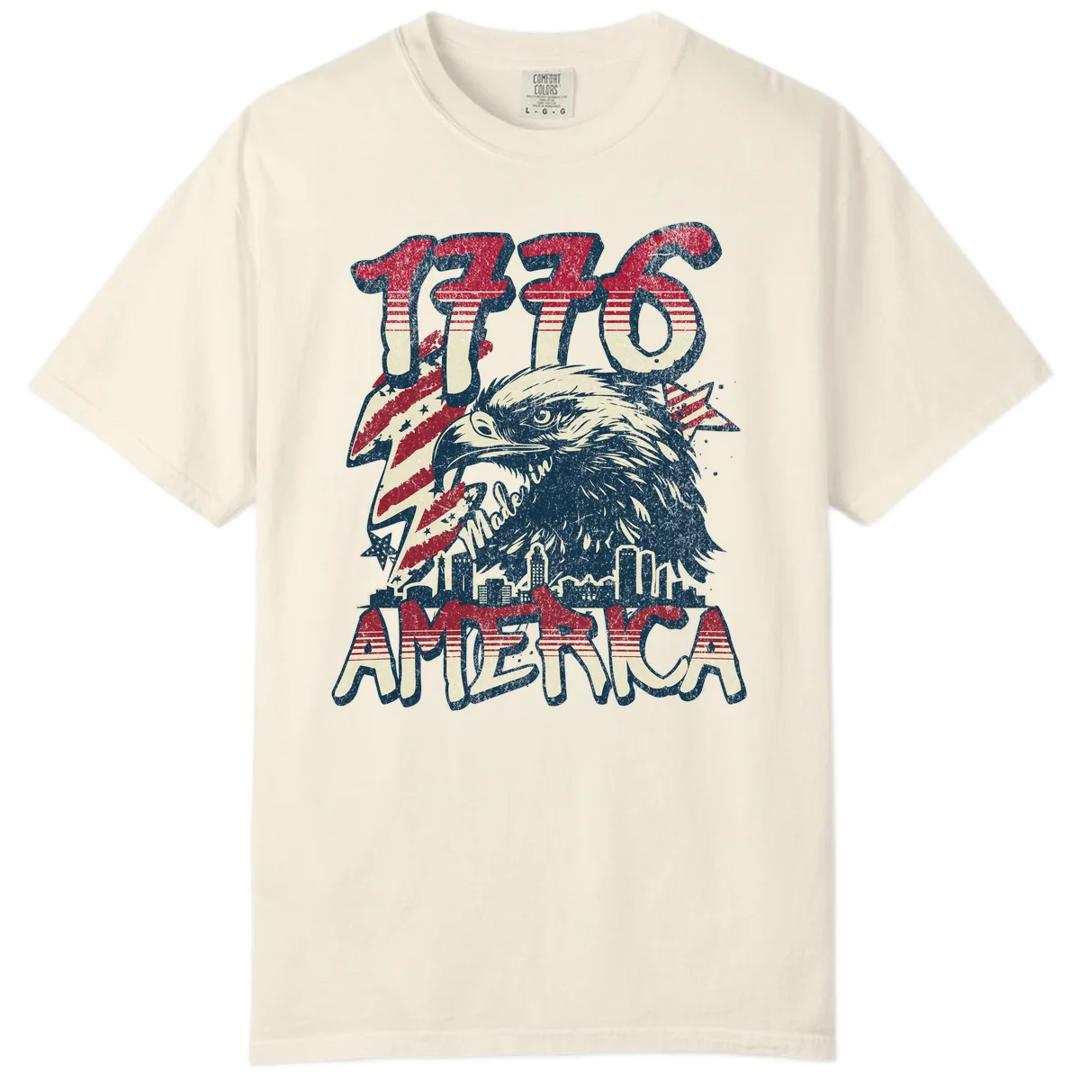 1776 Made in America Comfort Tee in Ivory