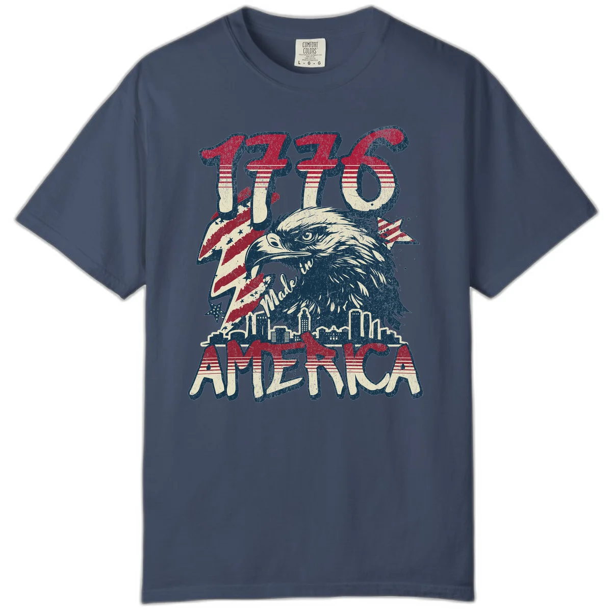 1776 Made in America Comfort Tee in Midnight