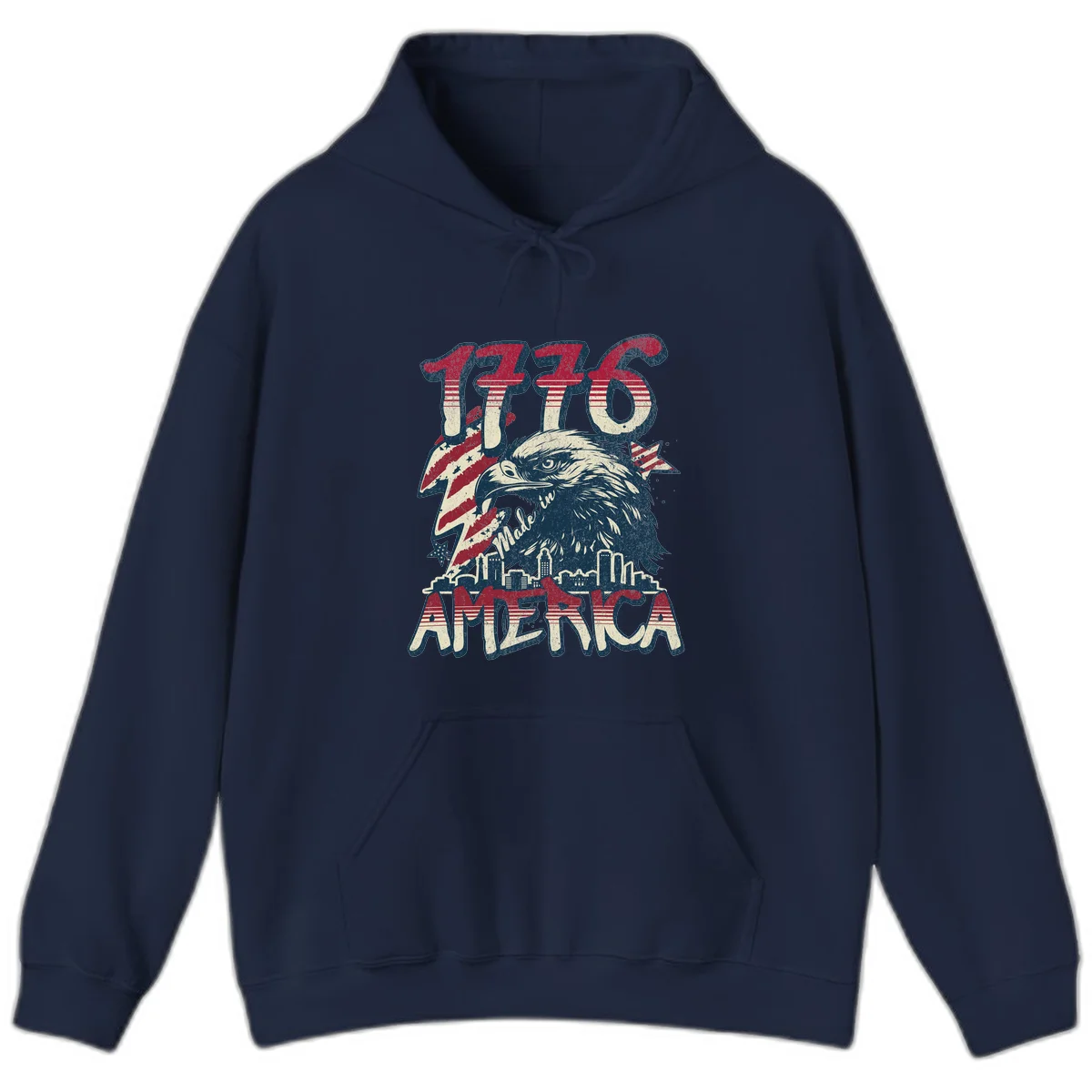 1776 Made in America Hoodie in Navy