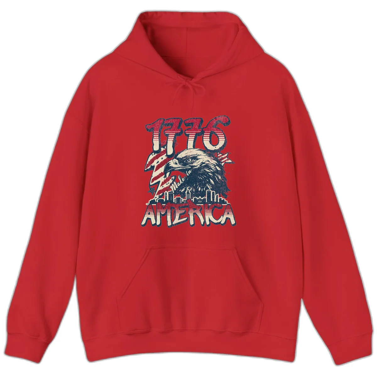 1776 Made in America Hoodie in Red