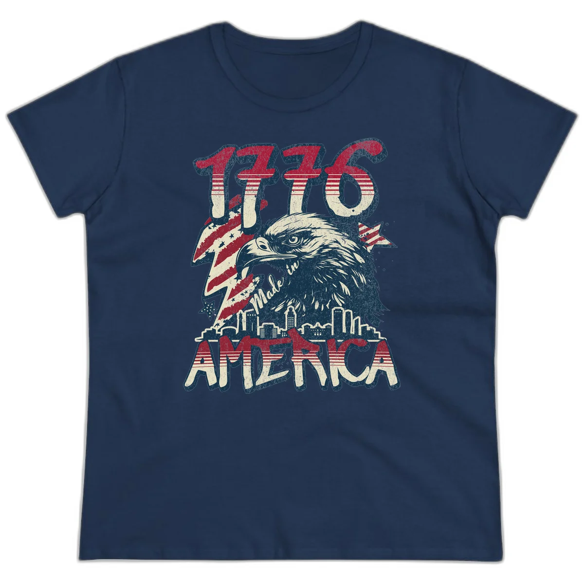 1776 Made in America Ladies Tee in Navy