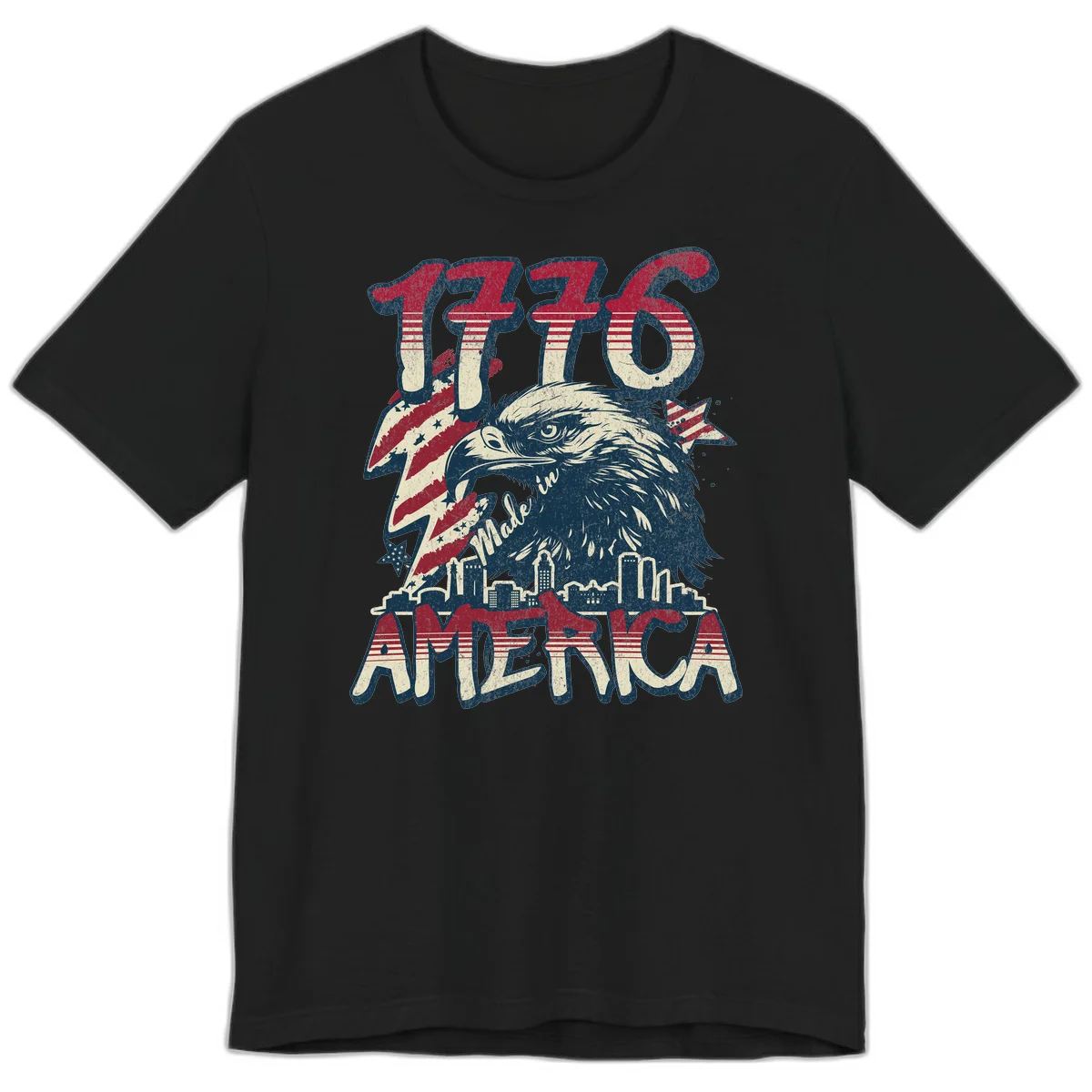1776 Made in America Premium T-Shirt in Black