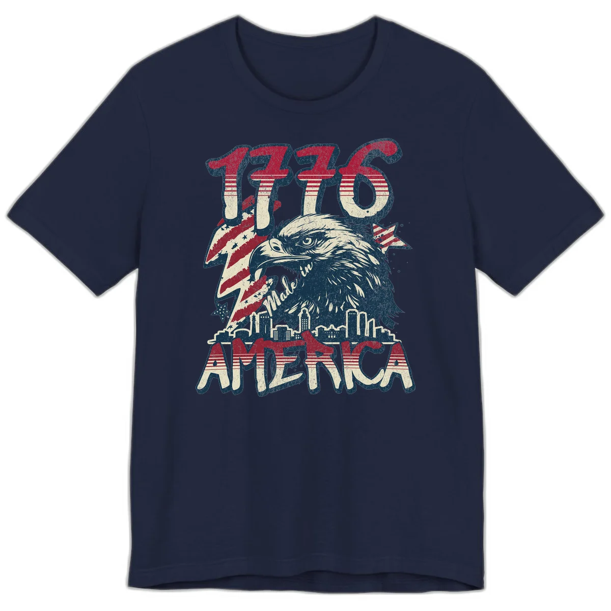 1776 Made in America Premium T-Shirt in Navy