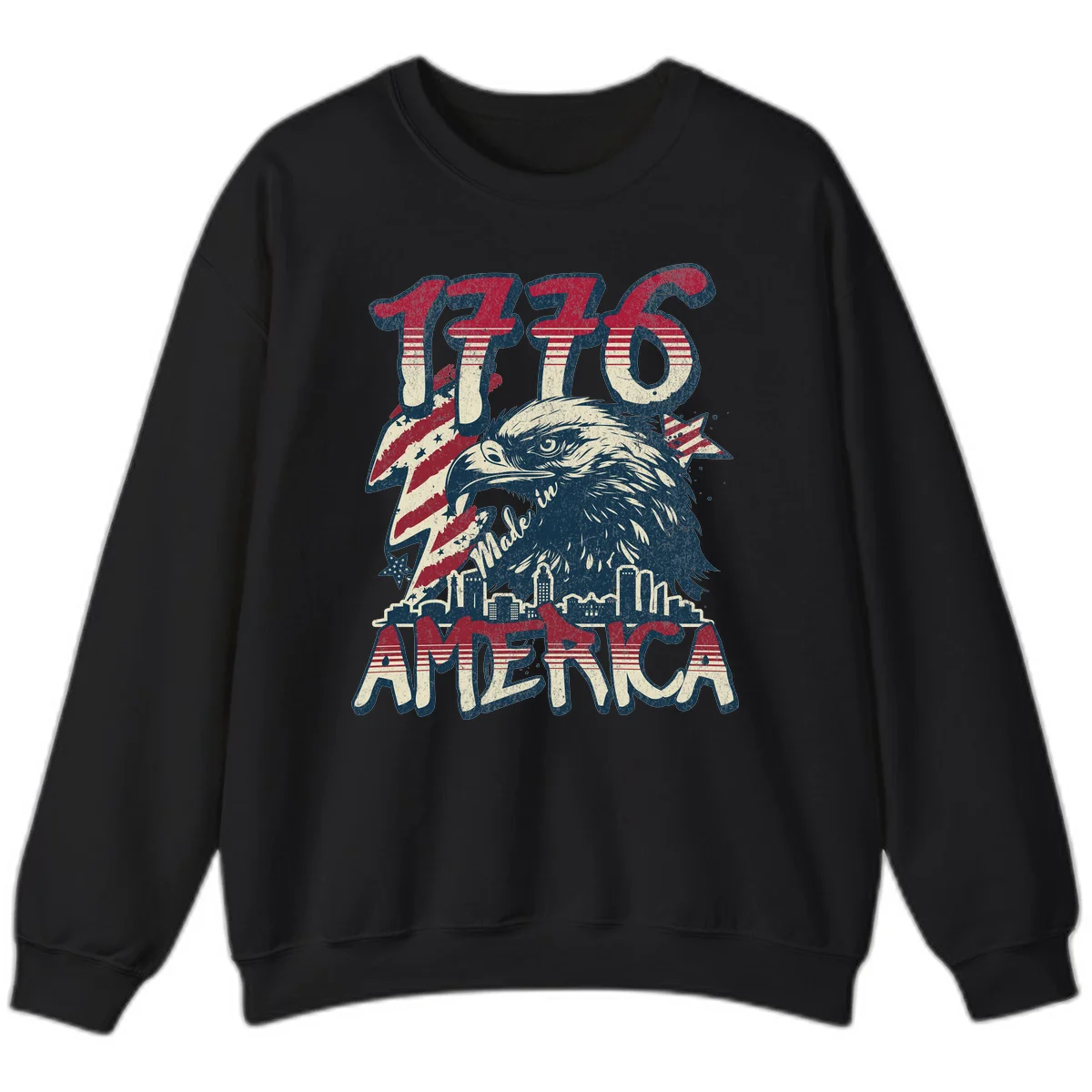 1776 Made in America Sweatshirt in Black
