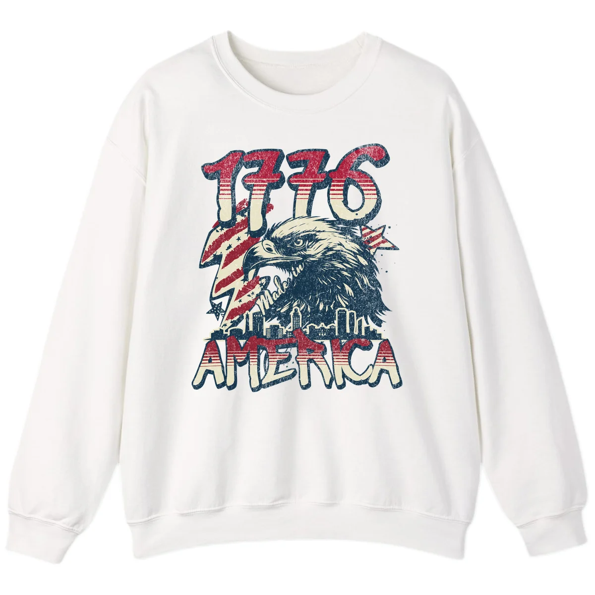 1776 Made in America Sweatshirt in White
