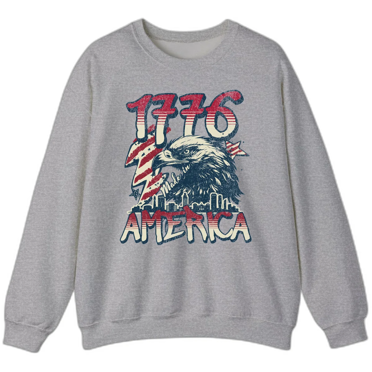 1776 Made in America Sweatshirt in Sport Grey