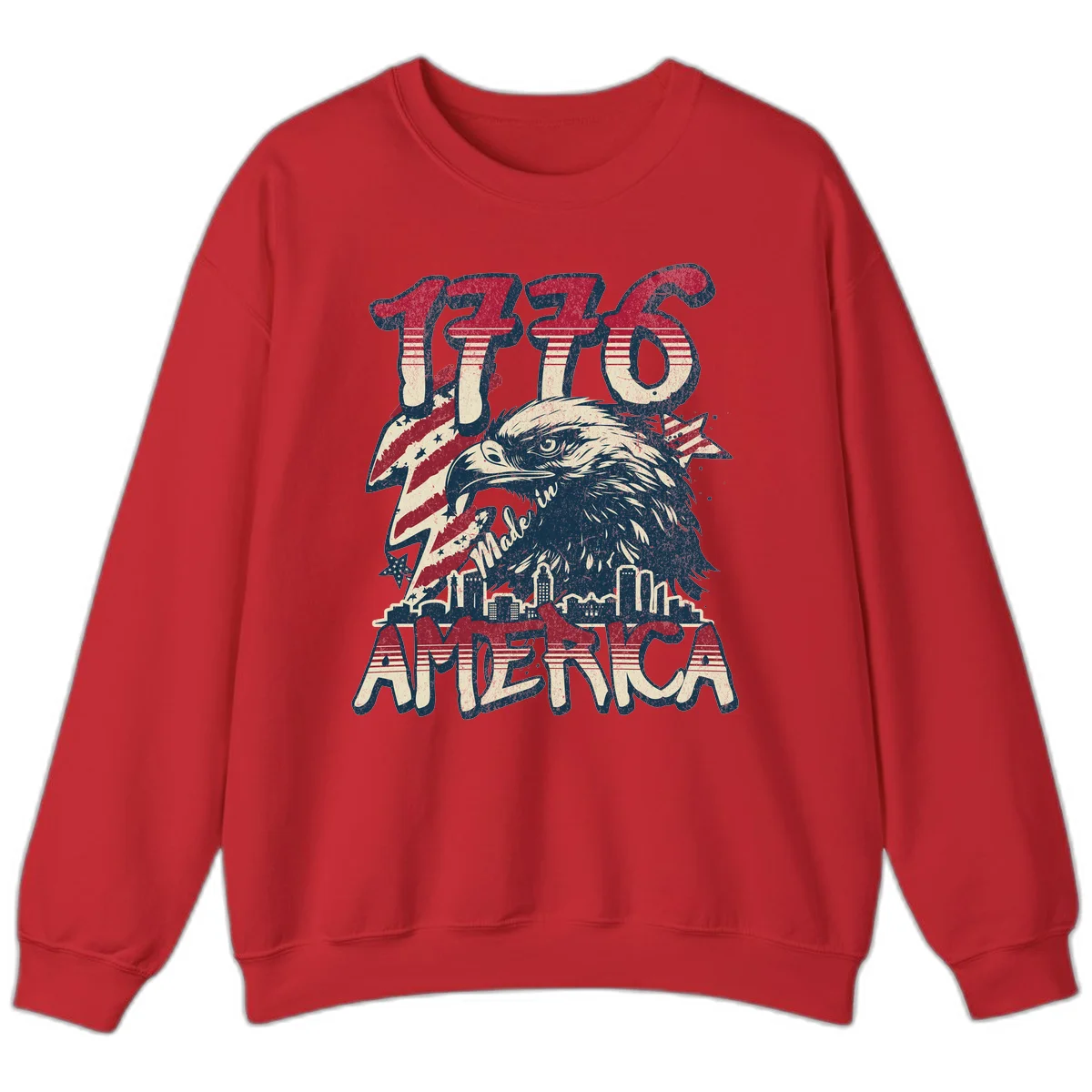 1776 Made in America Sweatshirt in Red