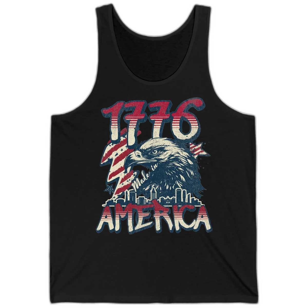 1776 Made in America Tank in Black
