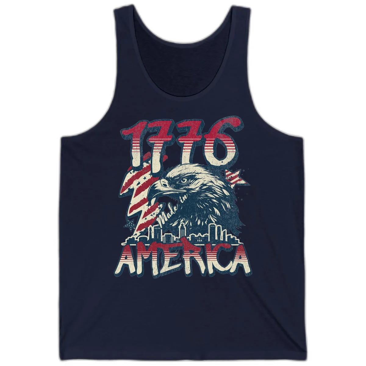 1776 Made in America Tank in Navy