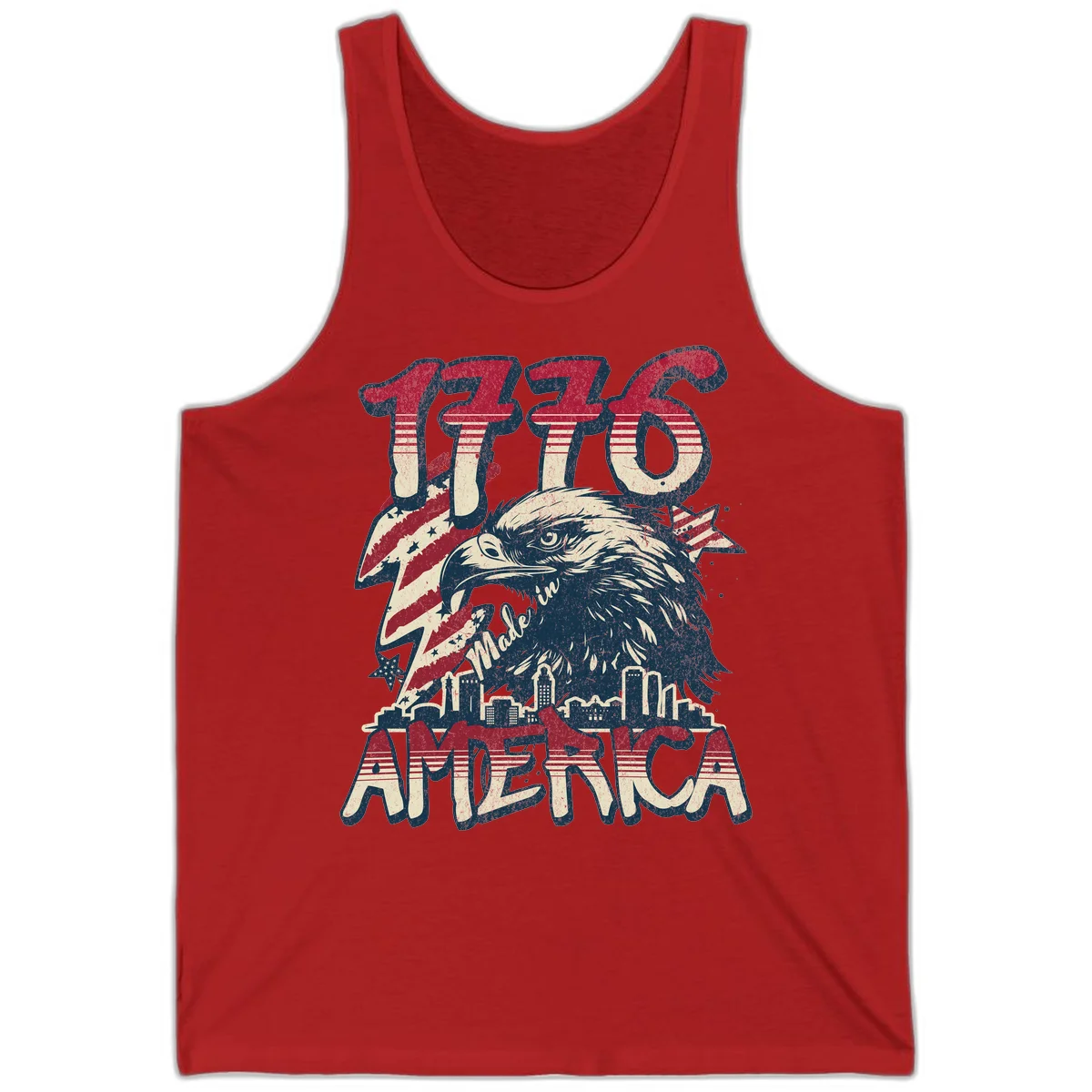 1776 Made in America Tank in Red