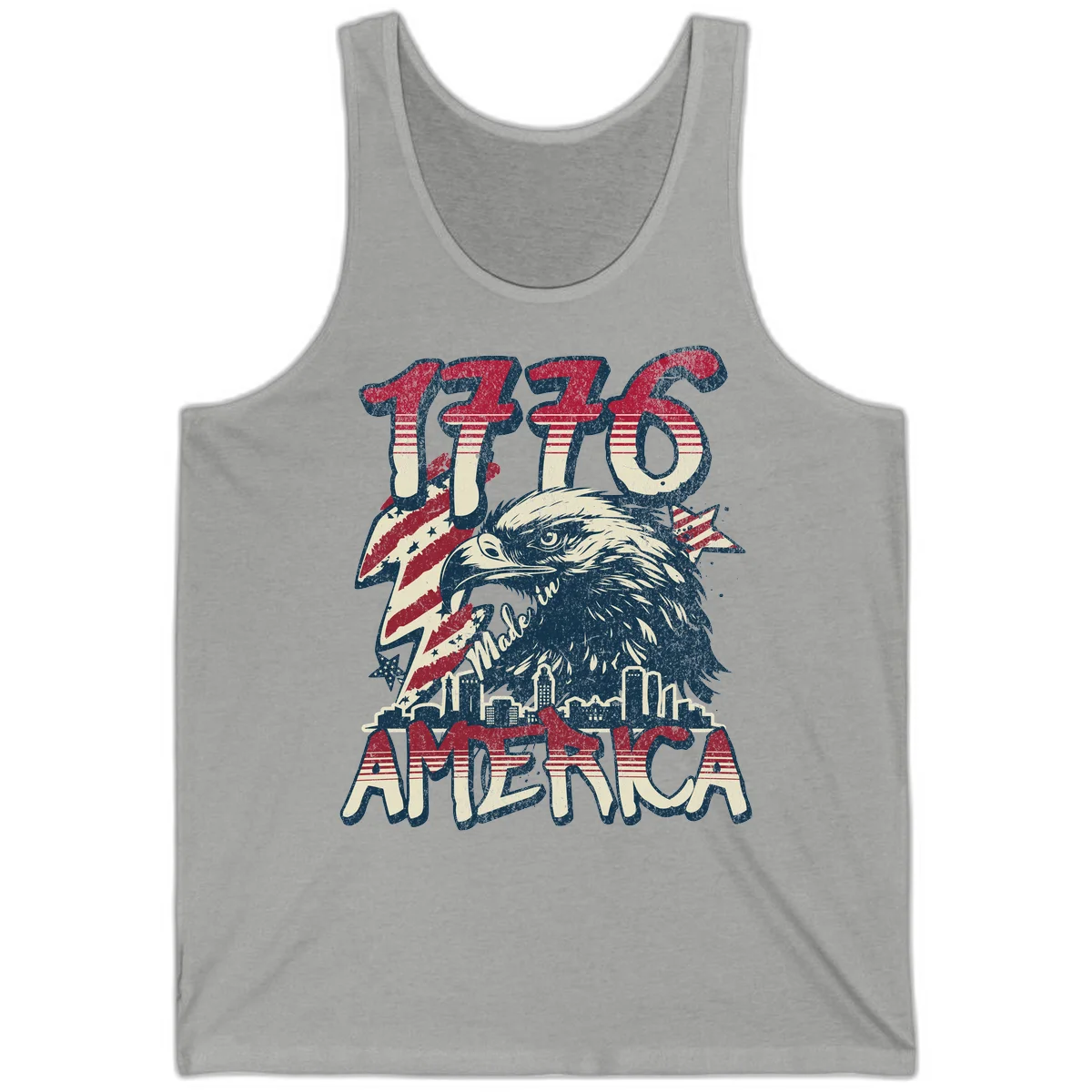 1776 Made in America Tank in Athletic Heather