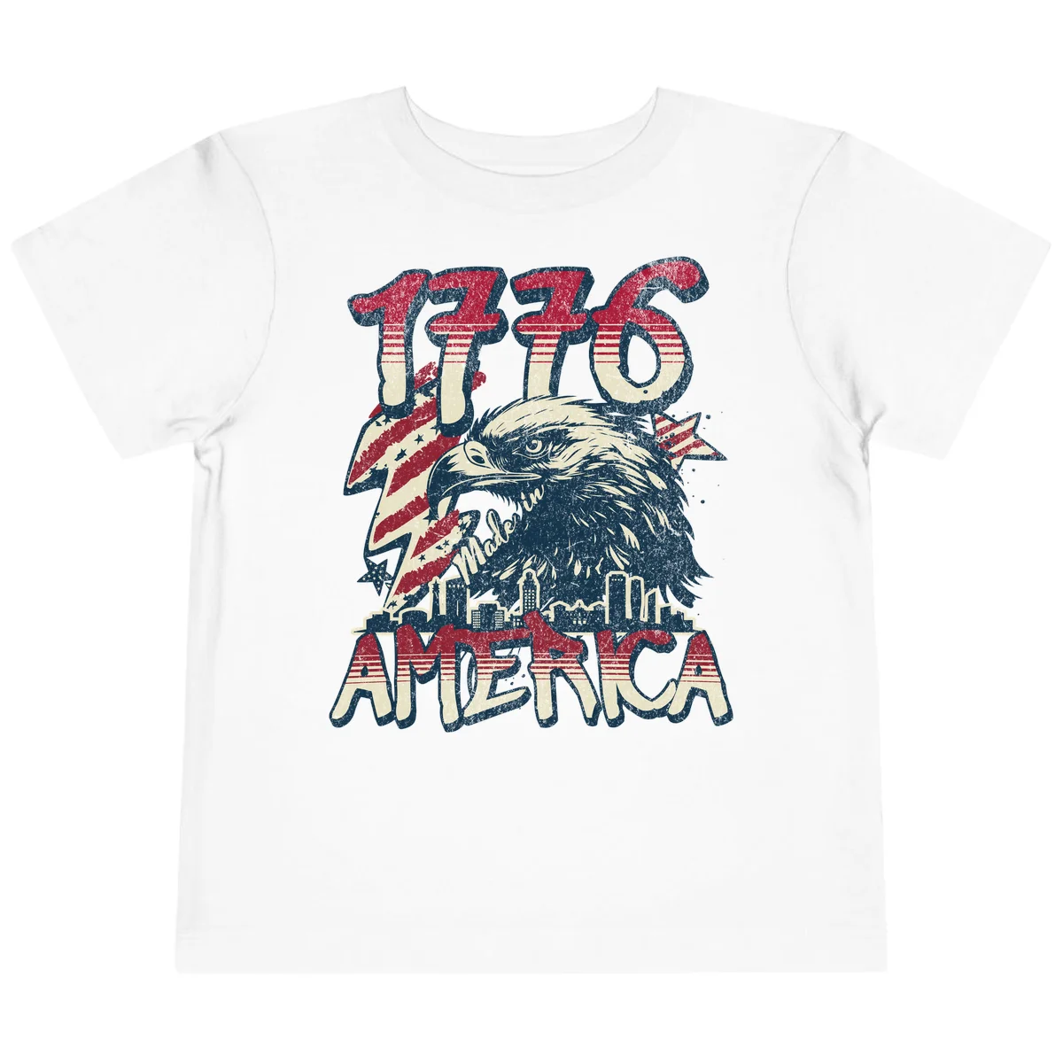 1776 Made in America Toddler T-Shirt in White