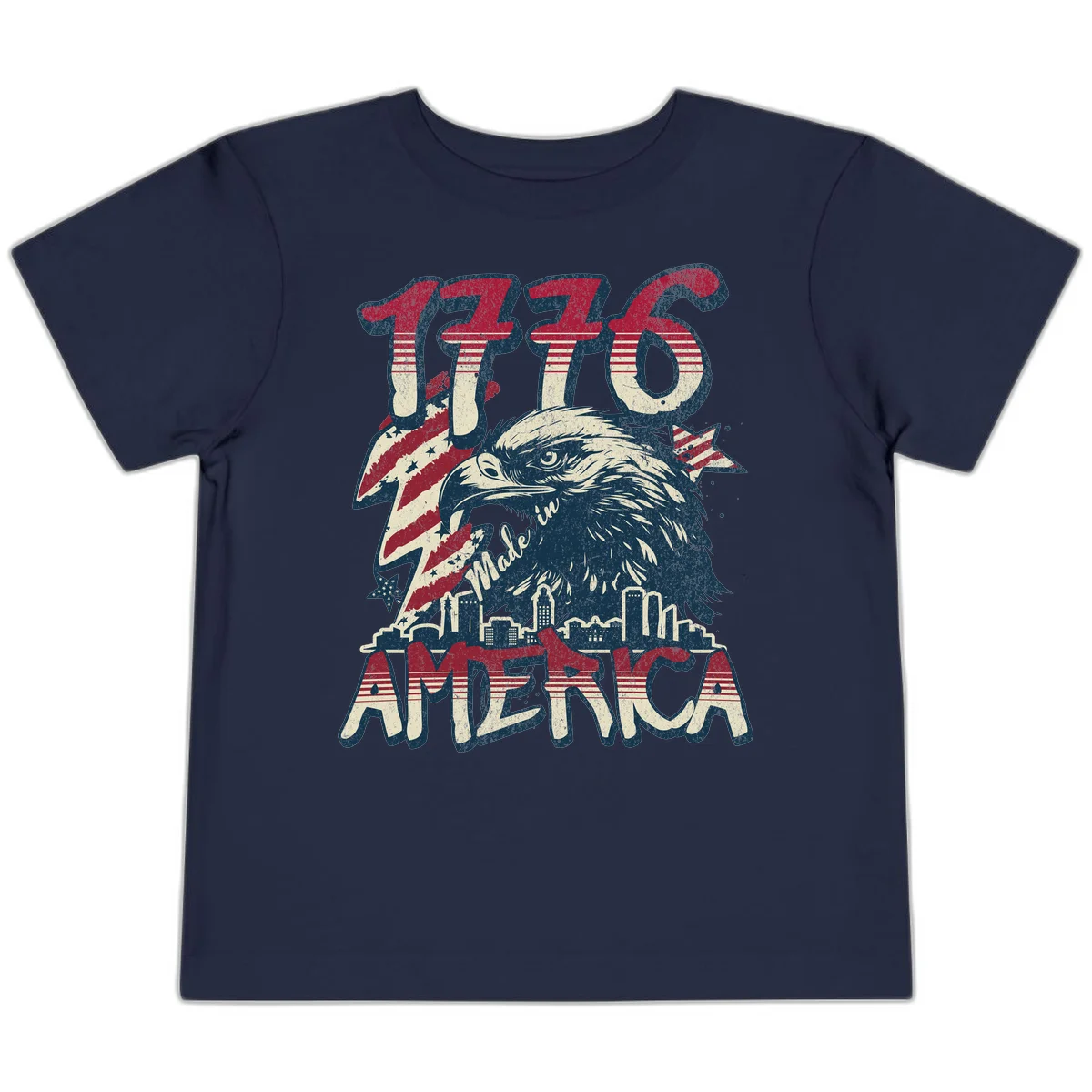 1776 Made in America Toddler T-Shirt in Navy
