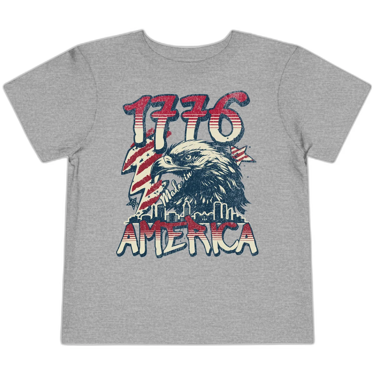1776 Made in America Toddler T-Shirt in Athletic Heather
