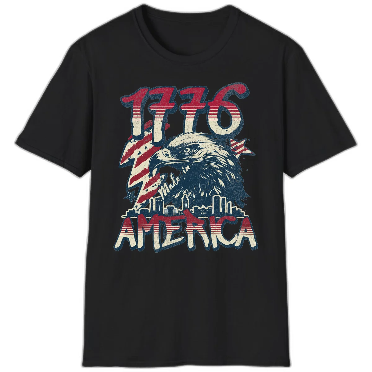 1776 Made in America T-Shirt in Black