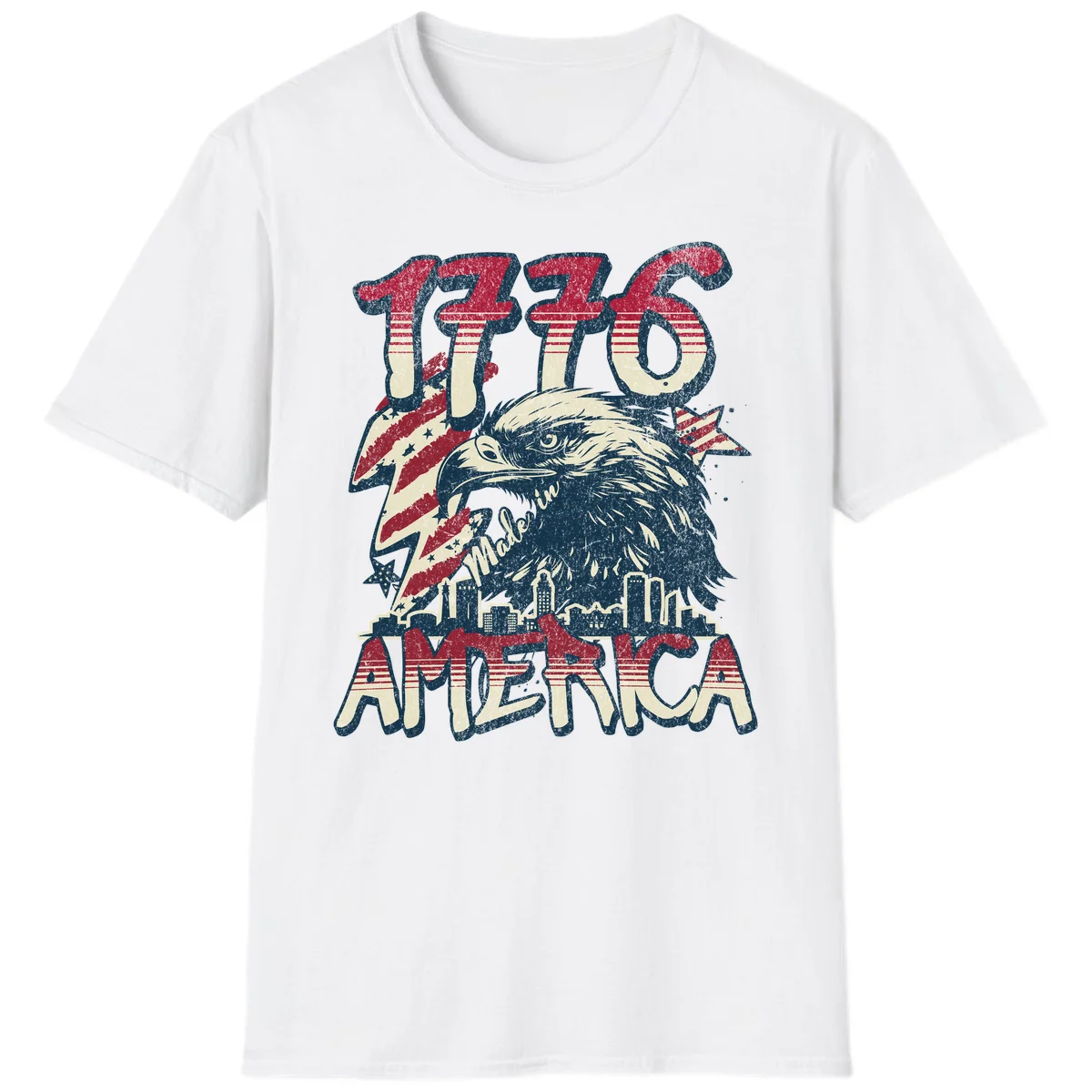 1776 Made in America T-Shirt in White