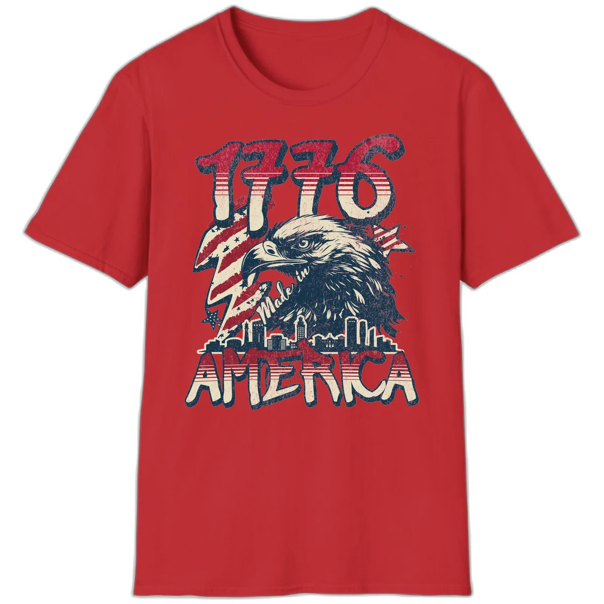 1776 Made in America T-Shirt in Red