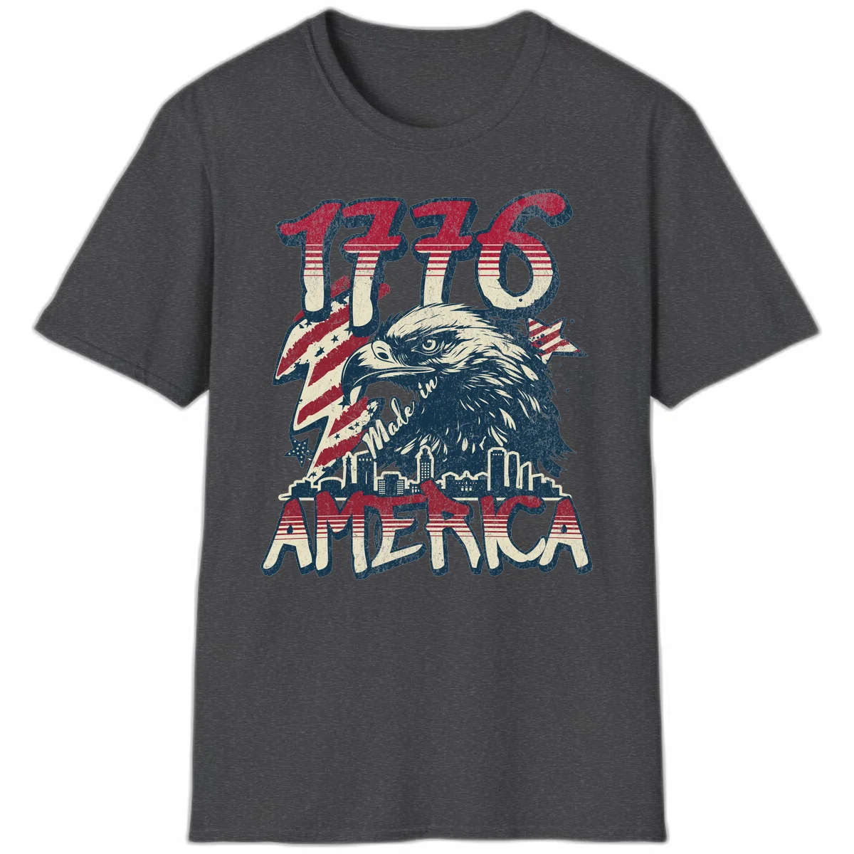 1776 Made in America T-Shirt in Dark Heather