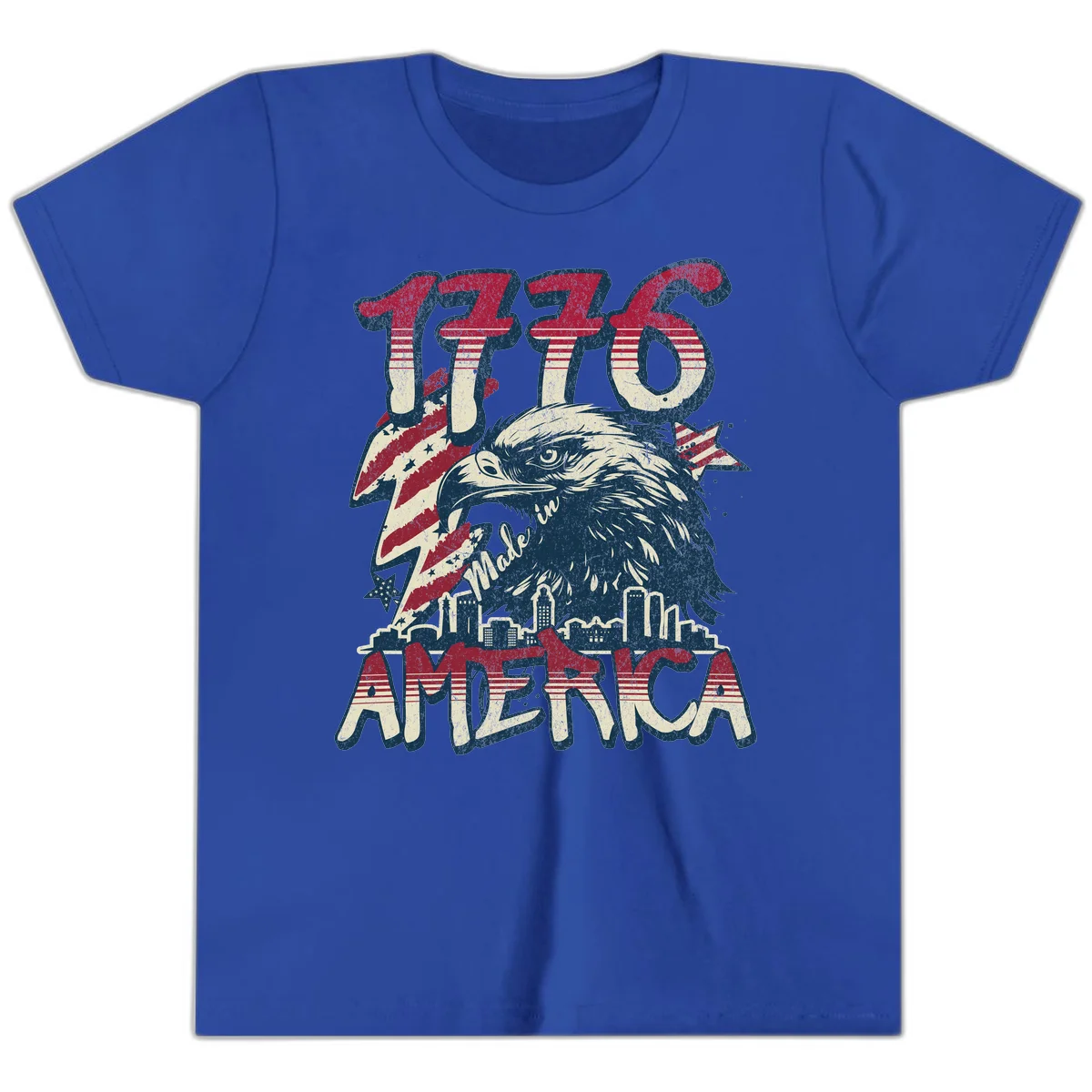 1776 Made in America Youth T-Shirt in True Royal