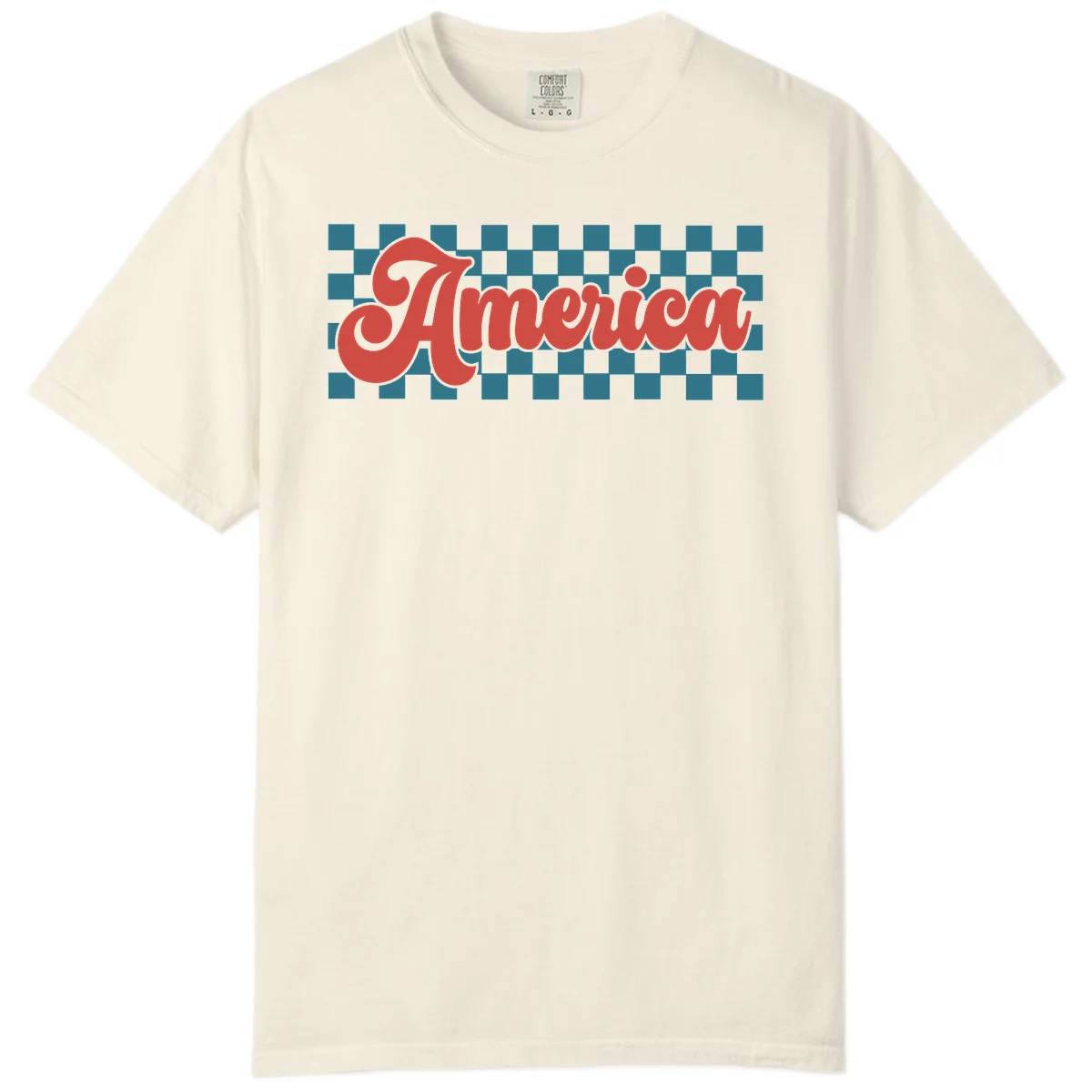 Retro America Checkerboard Comfort Color in Ivory
