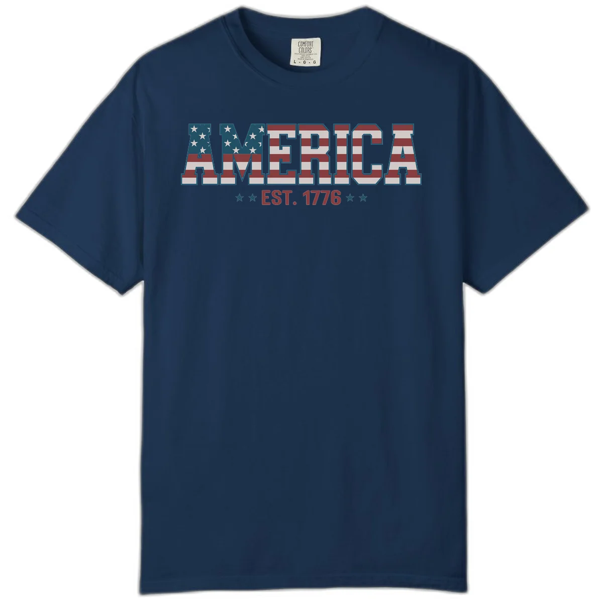 America Established 1776 Comfort Color in Navy
