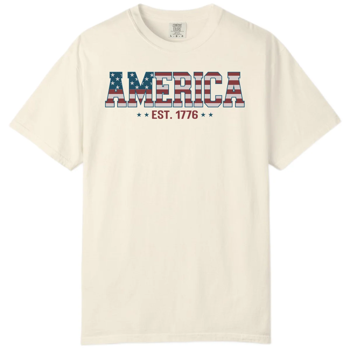 America Established 1776 Comfort Color in Ivory
